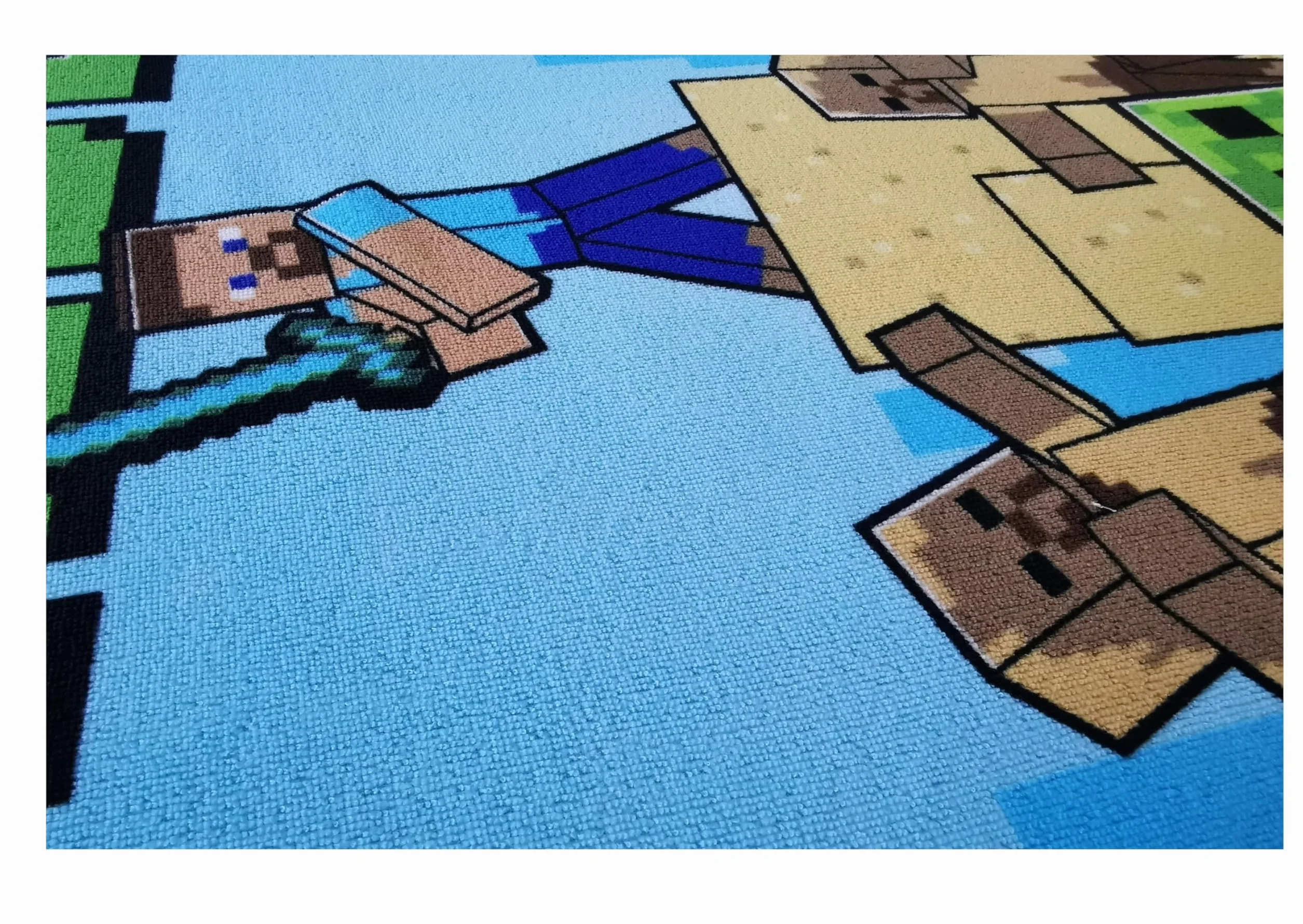 Theonoi Dziecięcy ręcznik kąpielowy Minecraft Survival, 70 x 140 cm, poliester, szybkoschnący
