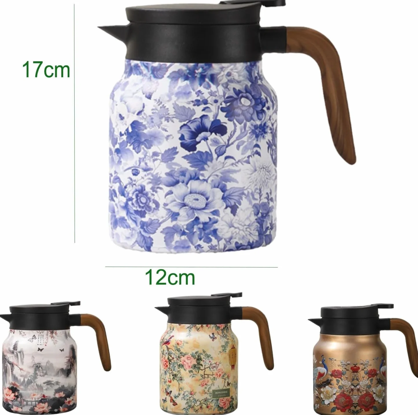 Termos ze stali nierdzewnej 1000 ml z sitkiem do herbaty dzióbek V