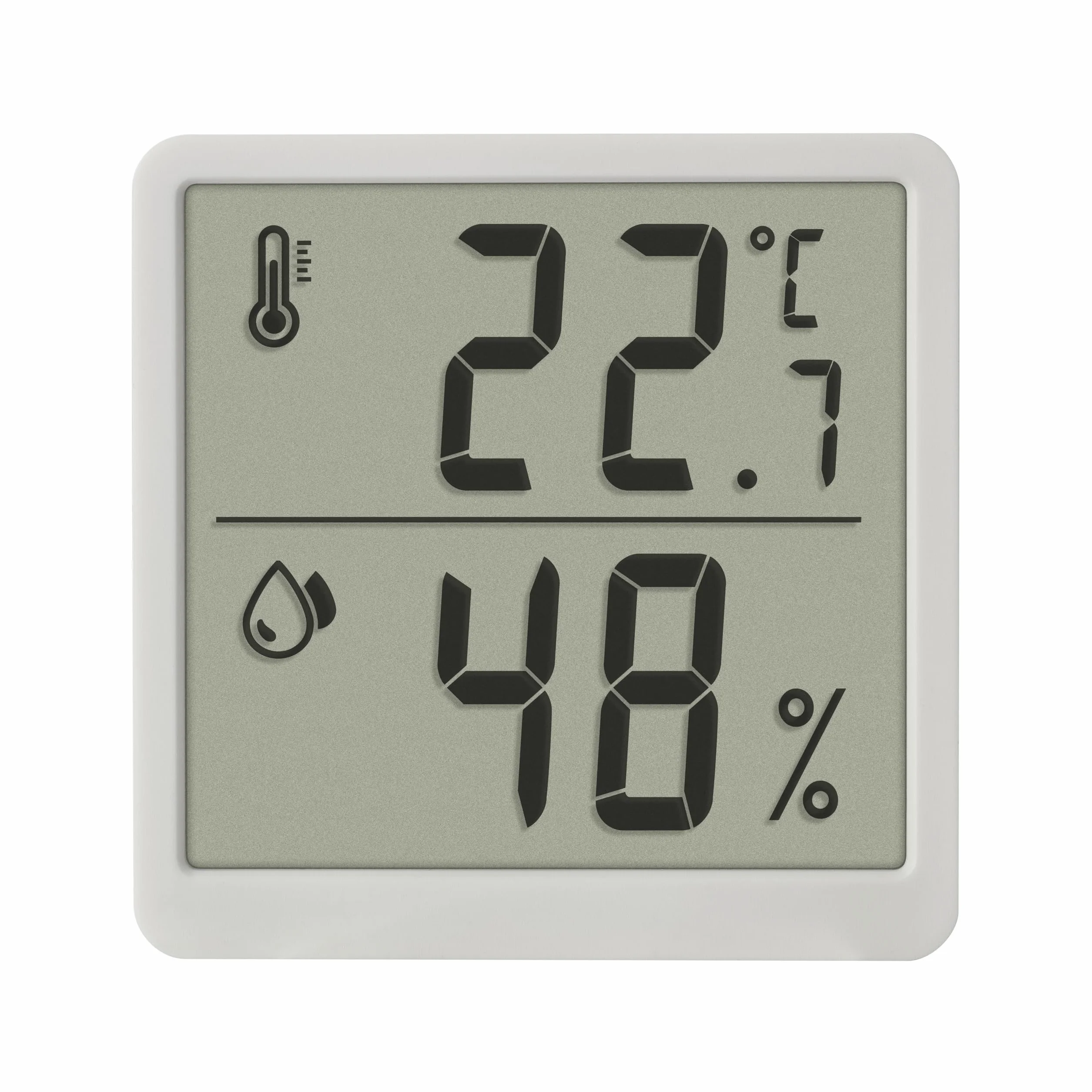 TFA Dostmann 2-częściowy zestaw cyfrowy termohigrometr wewnętrzny, 30.5059.02.02, termometr i wilgotność powietrza, termometr pokojowy, do kontroli klimatu w pomieszczeniu, miernik wilgotności