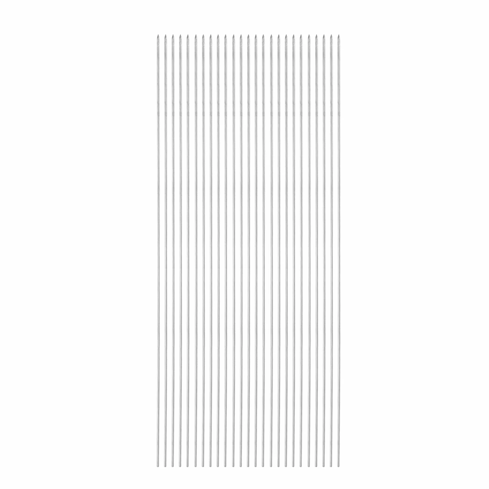QUARKZMAN 25 szt. szpikulce do kebob metalowe 30 cm x 1,3 mm okrągłe pałeczki ze stali nierdzewnej wielokrotnego użytku BBQ szpikulce do grilla otwarty grill kij do mięsa krewetki owoce