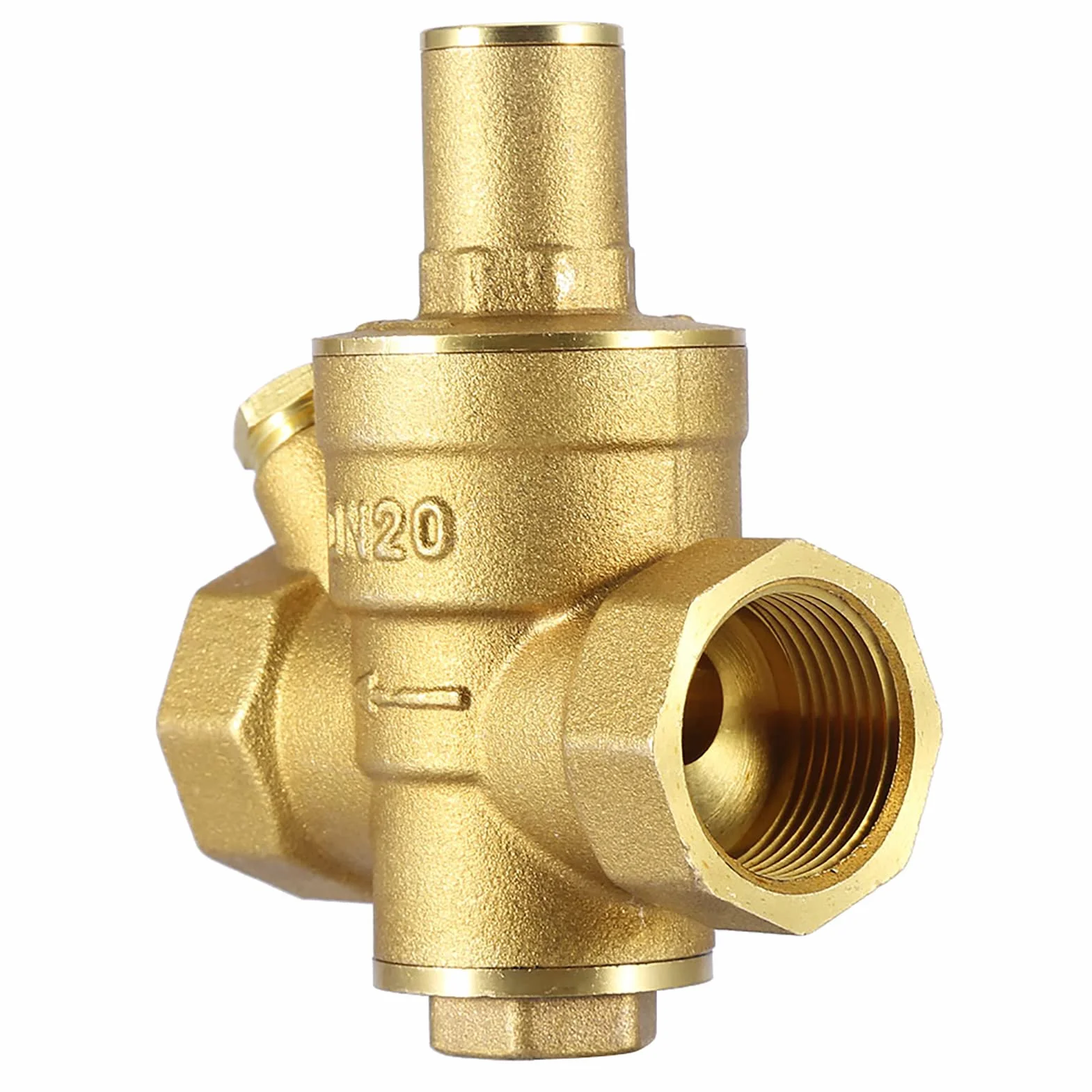 FTVOGUE DN20 3/10.2 cm mosiężny zawór redukujący ciśnienie regulowany regulator wody 1,6 MPa