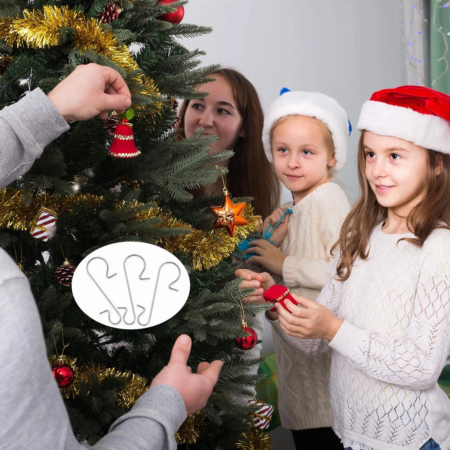 120 zawieszek w kształcie litery S w kolorze srebrnym, mały haczyk w kształcie litery S, szybki wieszak na bombkę bożonarodzeniową, piękne pudełko, wielokrotnego użytku