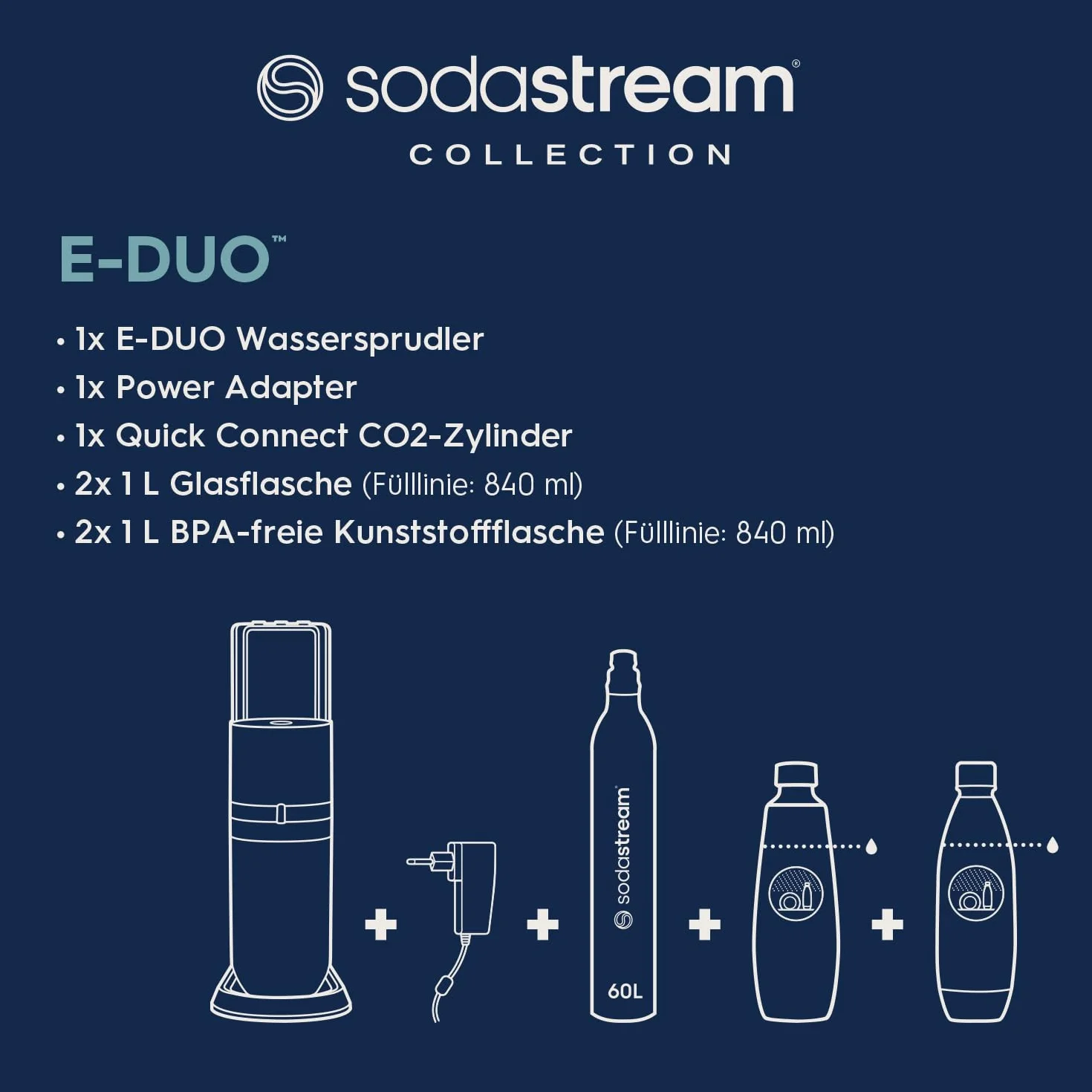 Sodastream Saturator do Wody, Czarny, 44 cm