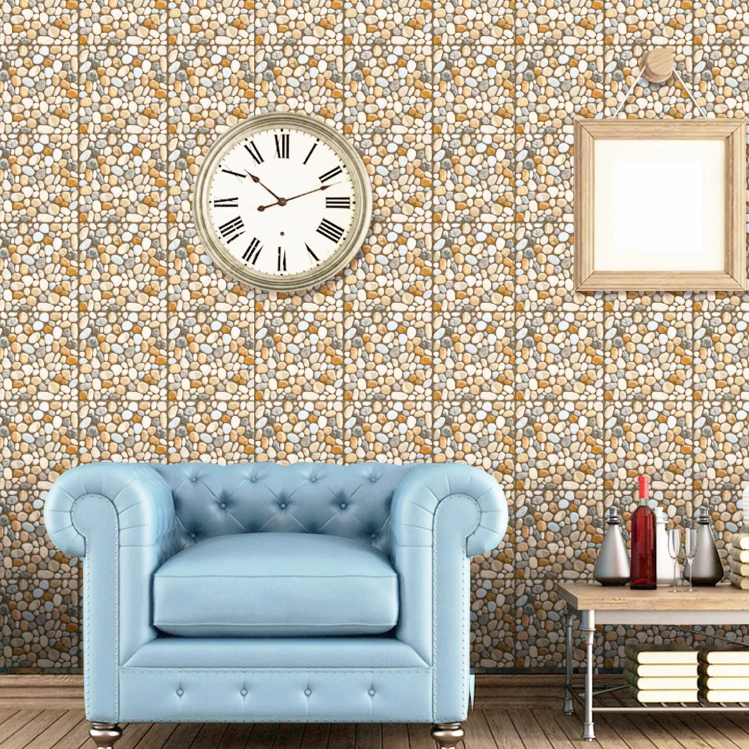 Naklejki na płytki, 24 sztuki, samoprzylepne naklejki, na płytki ścienne, wodoodporne, do kuchni, łazienki, dekoracyjne płytki z naklejką, 20 x 20 cm (szare)