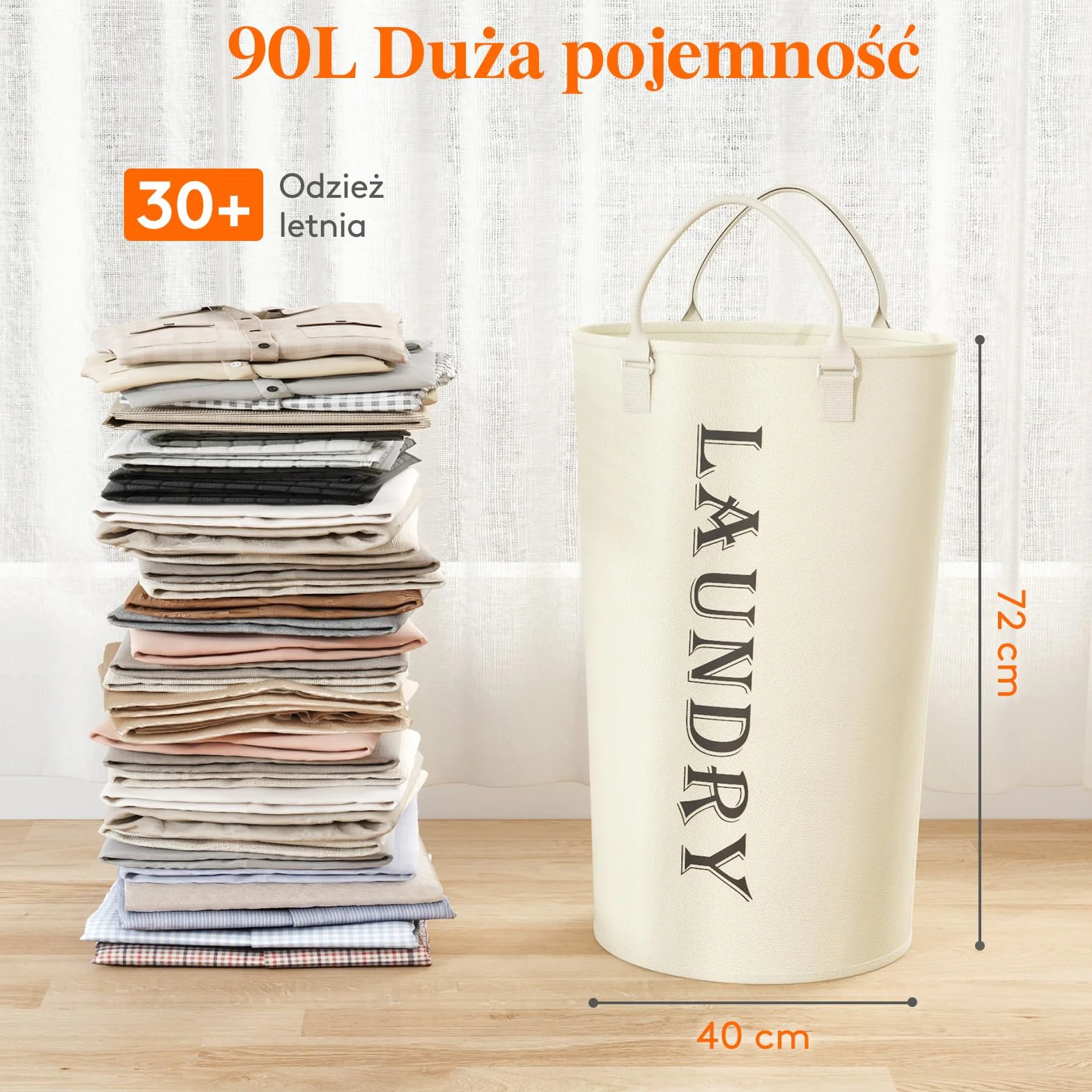 Lifewit Cube brudne ubrania 115L, duża torba z uchwytem na brudne ubrania, składany kosz na ubrania/ręczniki/koce/zabawki, wygodny kosz na pranie do mieszkania/mieszkania/łazienki, Biały srebrny-1