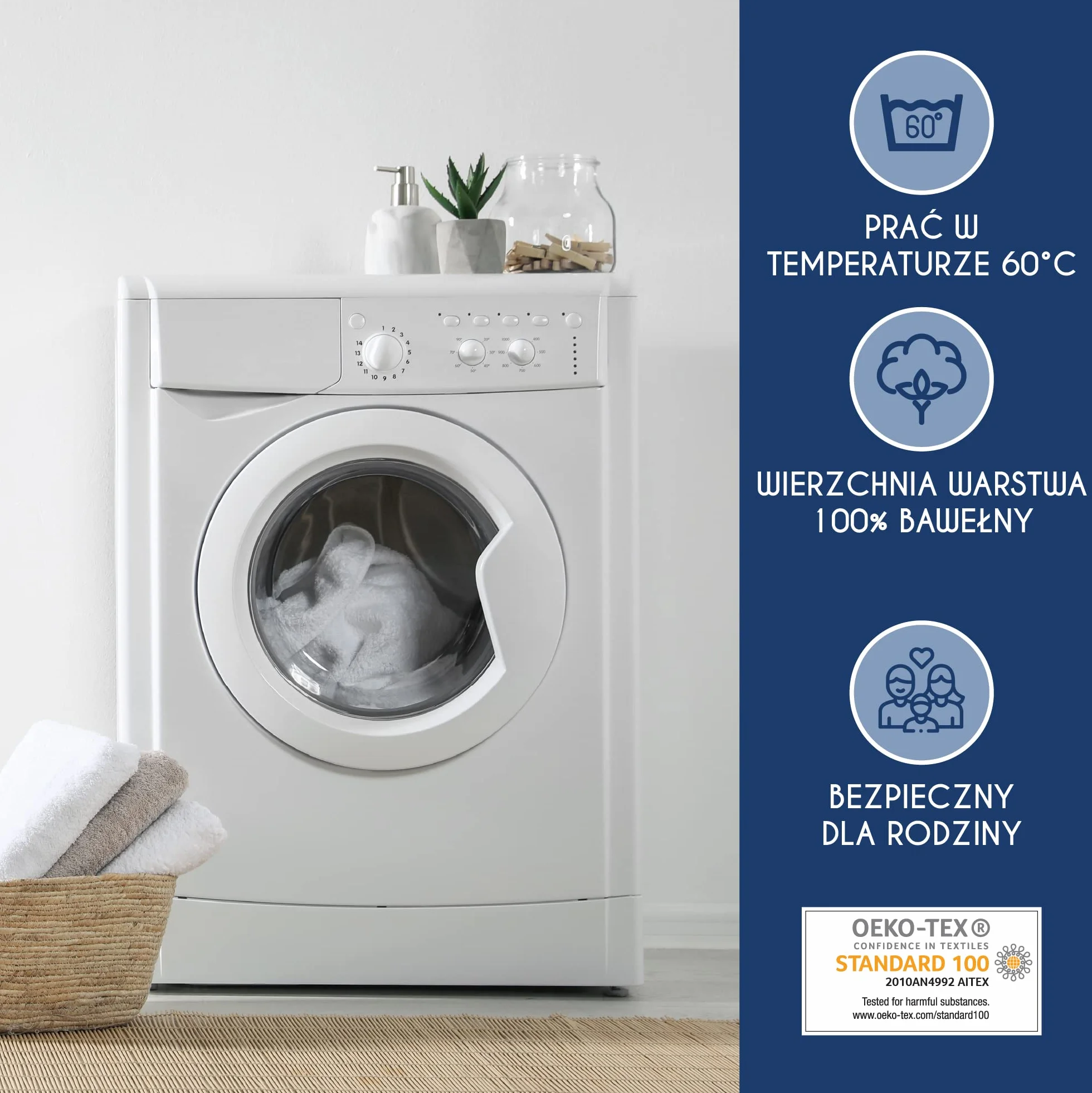 Dreamzie Poszewka na poduszkę, wodoszczelna, bawełna, z certyfikatem Oeko Tex®, z zamkiem błyskawicznym, oddychająca, hipoalergiczna, antybakteryjna, ochrona przeciw roztoczom, 40 x 80 cm, 2 szt.
