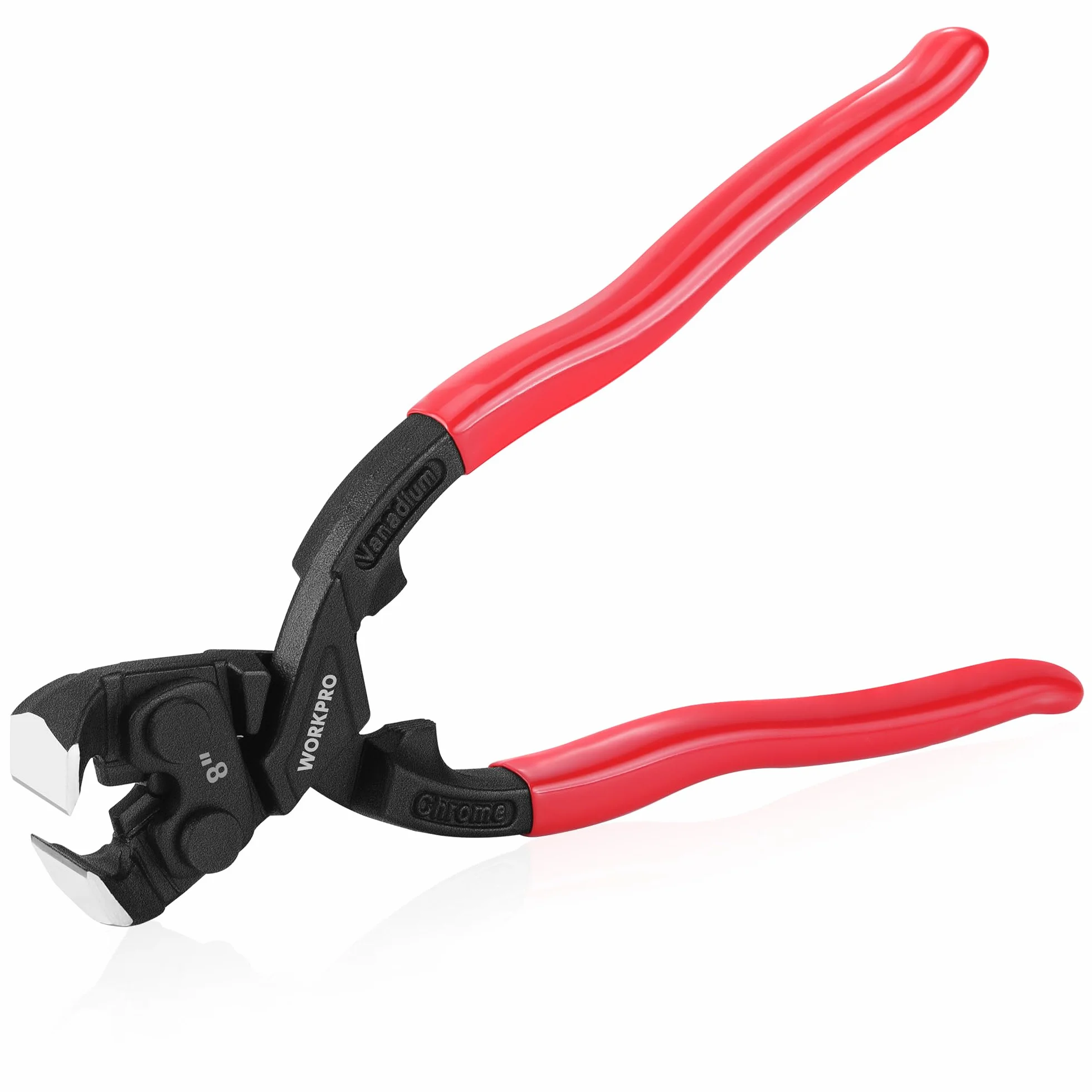 WORKPRO Szczypce tnące z wysoką dźwignią, wytrzymałe, wielofunkcyjne szczypce, ergonomiczne obcęgi stolarskie, 20 cm, narzędzie do ciągnięcia i cięcia paznokci