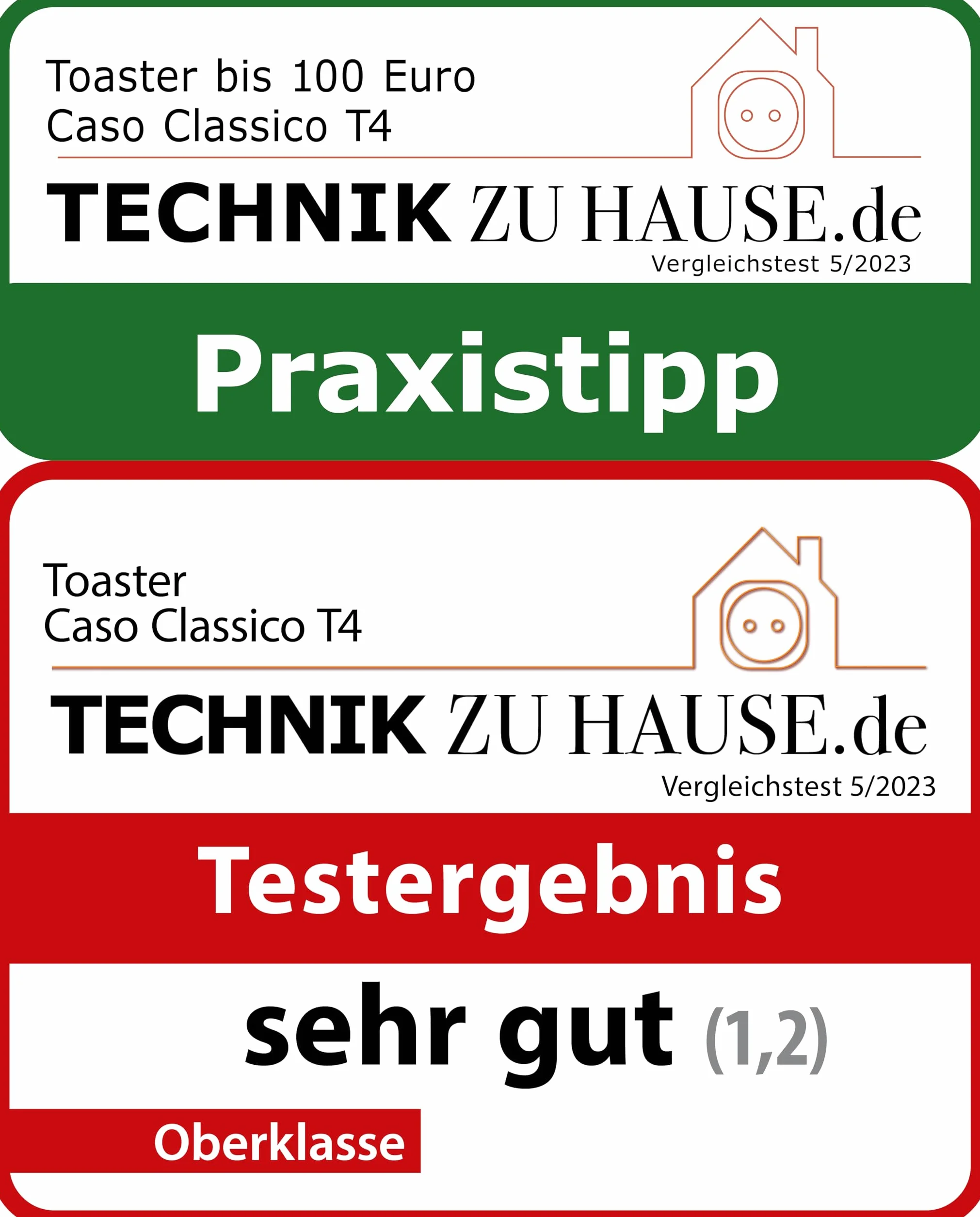 CASO Classico T4 toster 2 długie rowki 5 pozycji opiekania stal