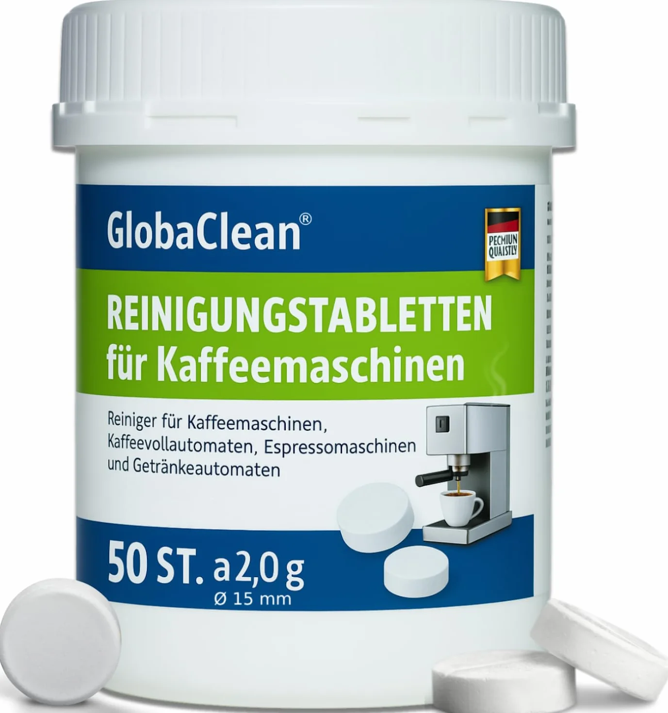 50 tabletek do czyszczenia ekspresów do kawy i kawiarki - 2g - Kompatybilne z Jura, Siemens, DeLonghi, Philips, Saeco, Melitta, Krups, Bosch, Miele i wiele innych.