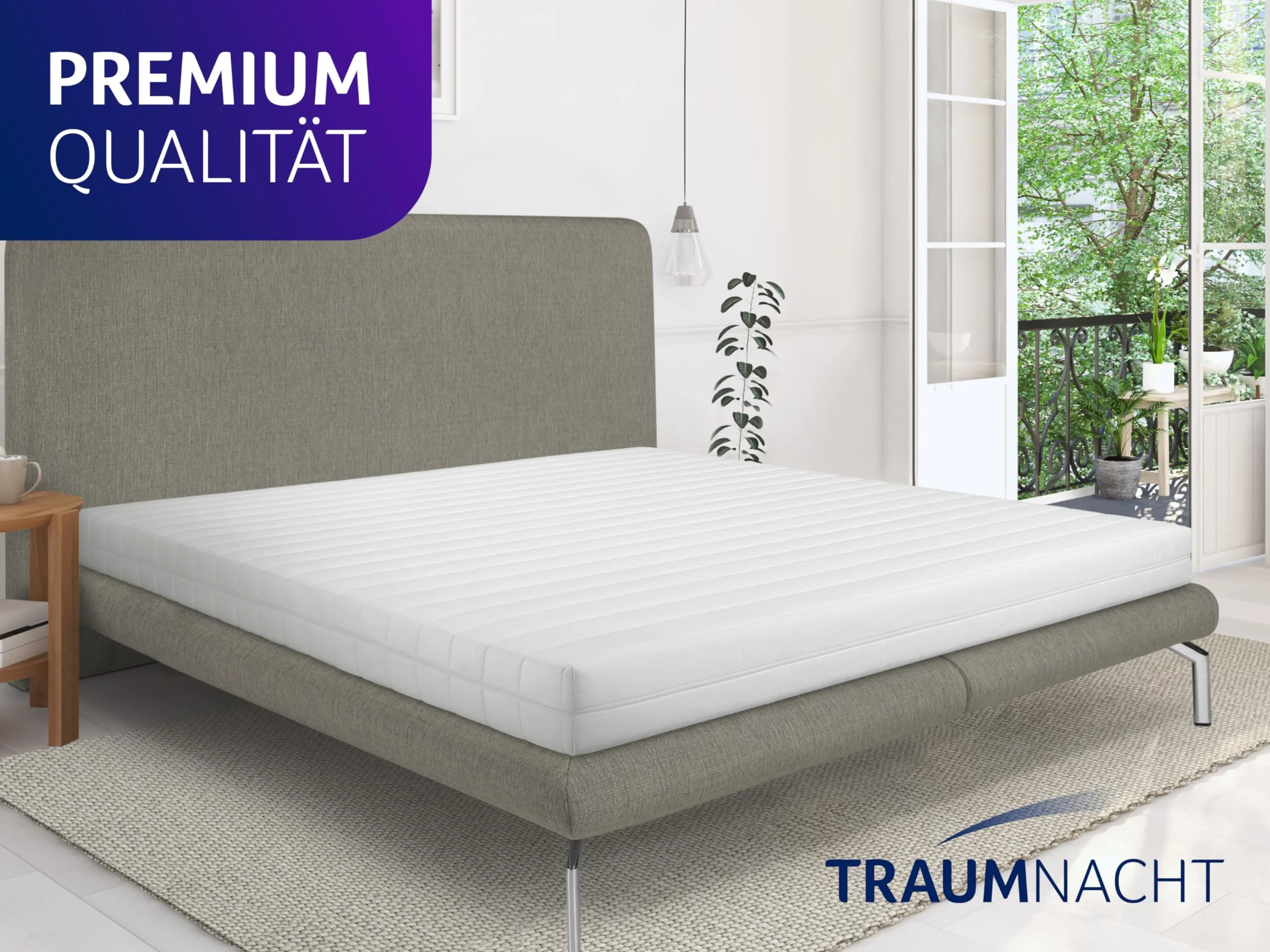 Traumnacht Easy Comfort 2 w 1 Duo – ortopedyczny 7-strefowy materac z pianki komfortowej, stopień twardości 2 i 3, certyfikat Öko-Tex 120 x 200 cm, wysokość 11 cm, wyprodukowany zgodnie z niemieckim
