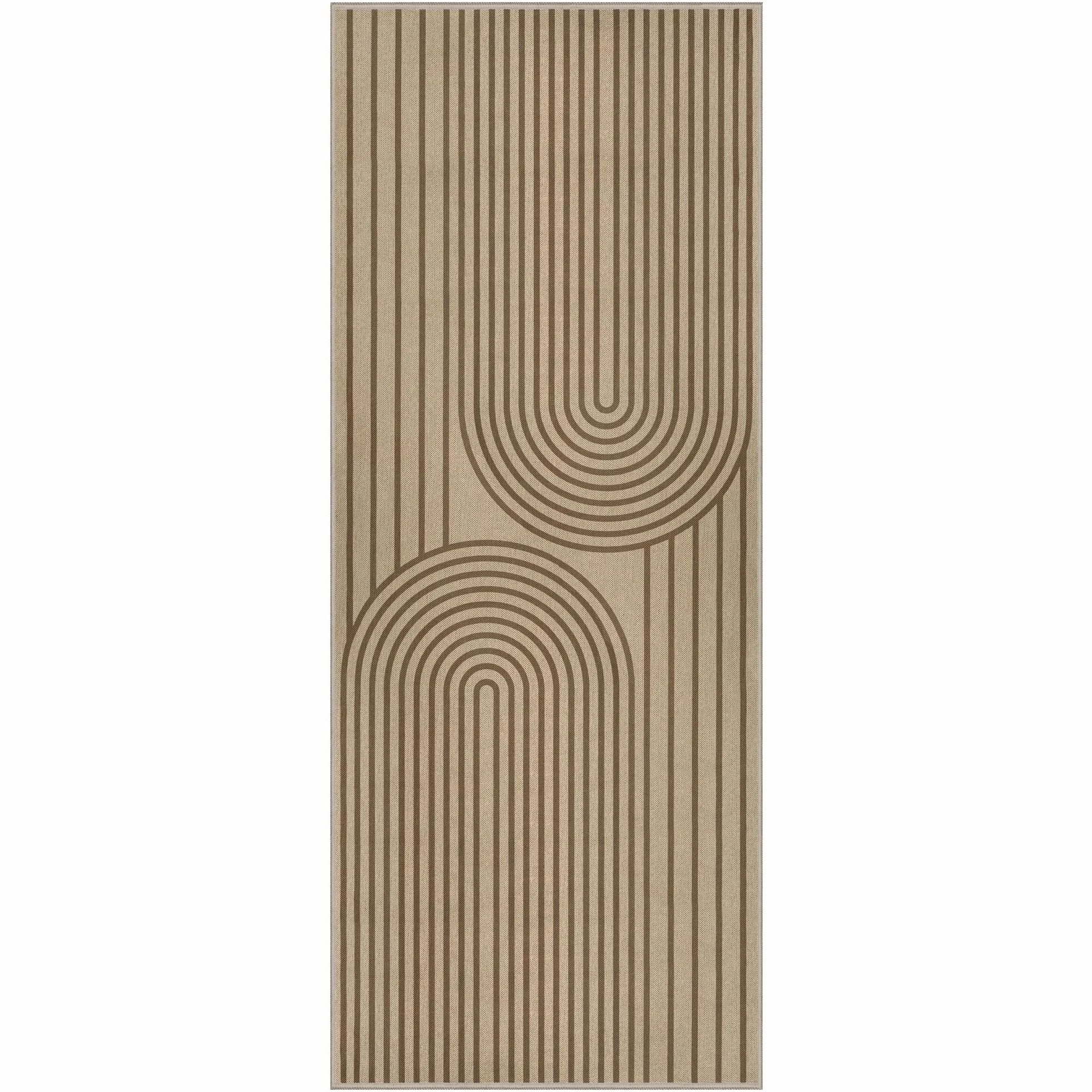 Dywanik VSIWB do korytarza, Dywanik kuchenny imitujący jutę (Brązowy, 80 x 200 cm)
