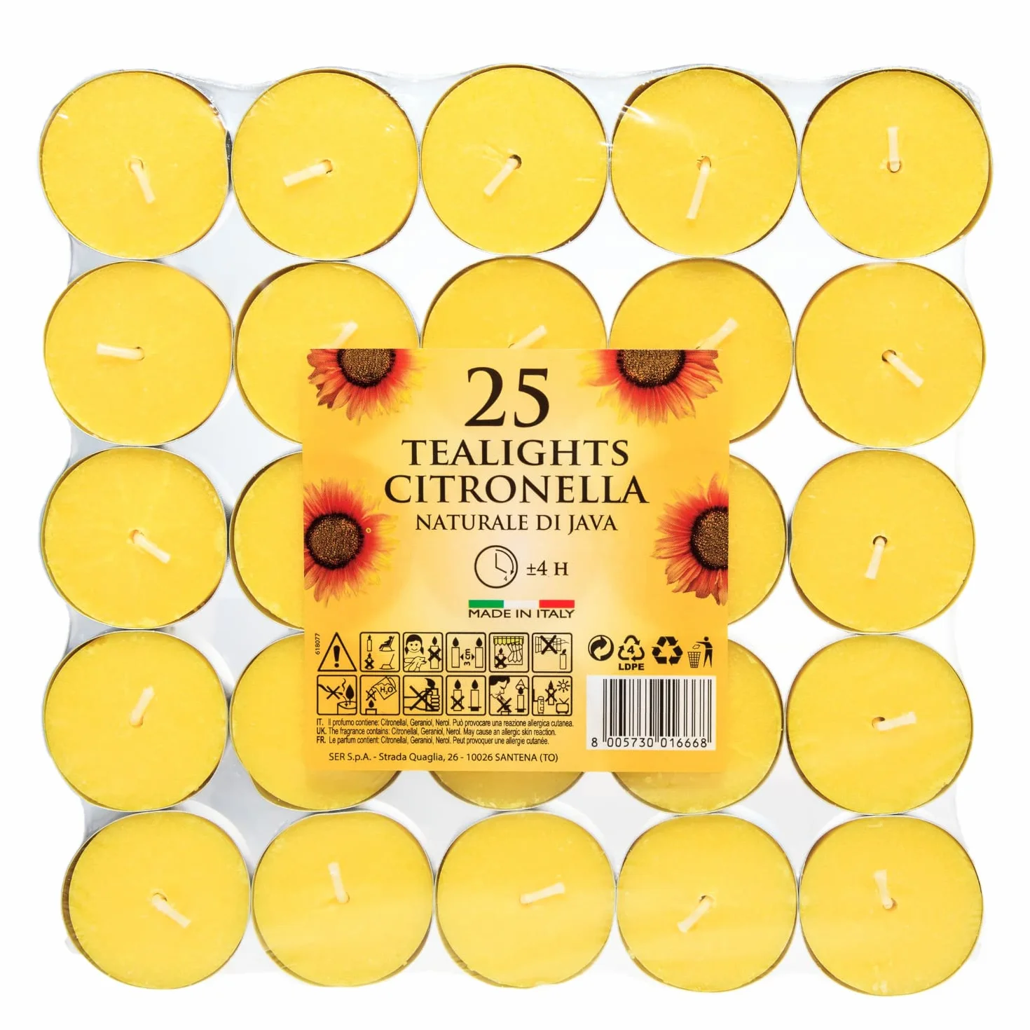 Price's Świece Citronella podgrzewacze zestaw 25 sztuk (seria Citronela)