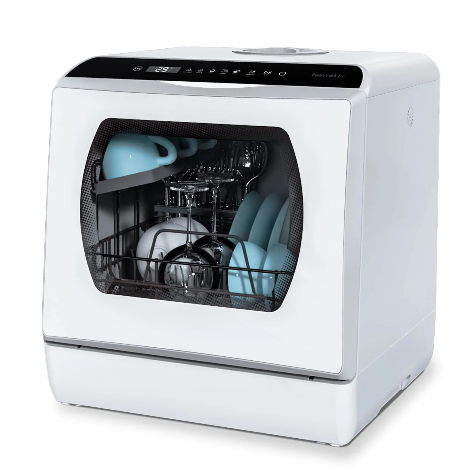Mini zmywarka stołowa 43 cm 4 sztućce 175 kWh/rok biały