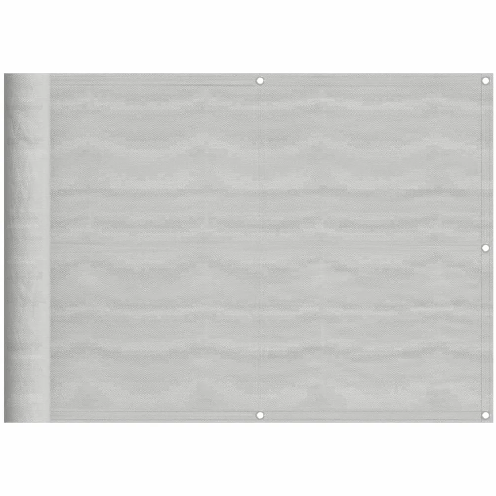 vidaXL Parawan balkonowy, jasnoszary, 75x400 cm, 100% poliester Oxford, parawan na balkon, ekran zasłaniający na balkon, osłona na balkon