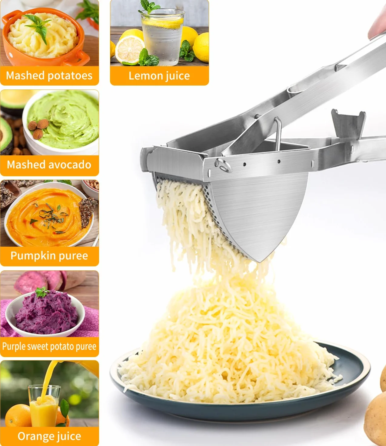 Stainless Steel Potato Press