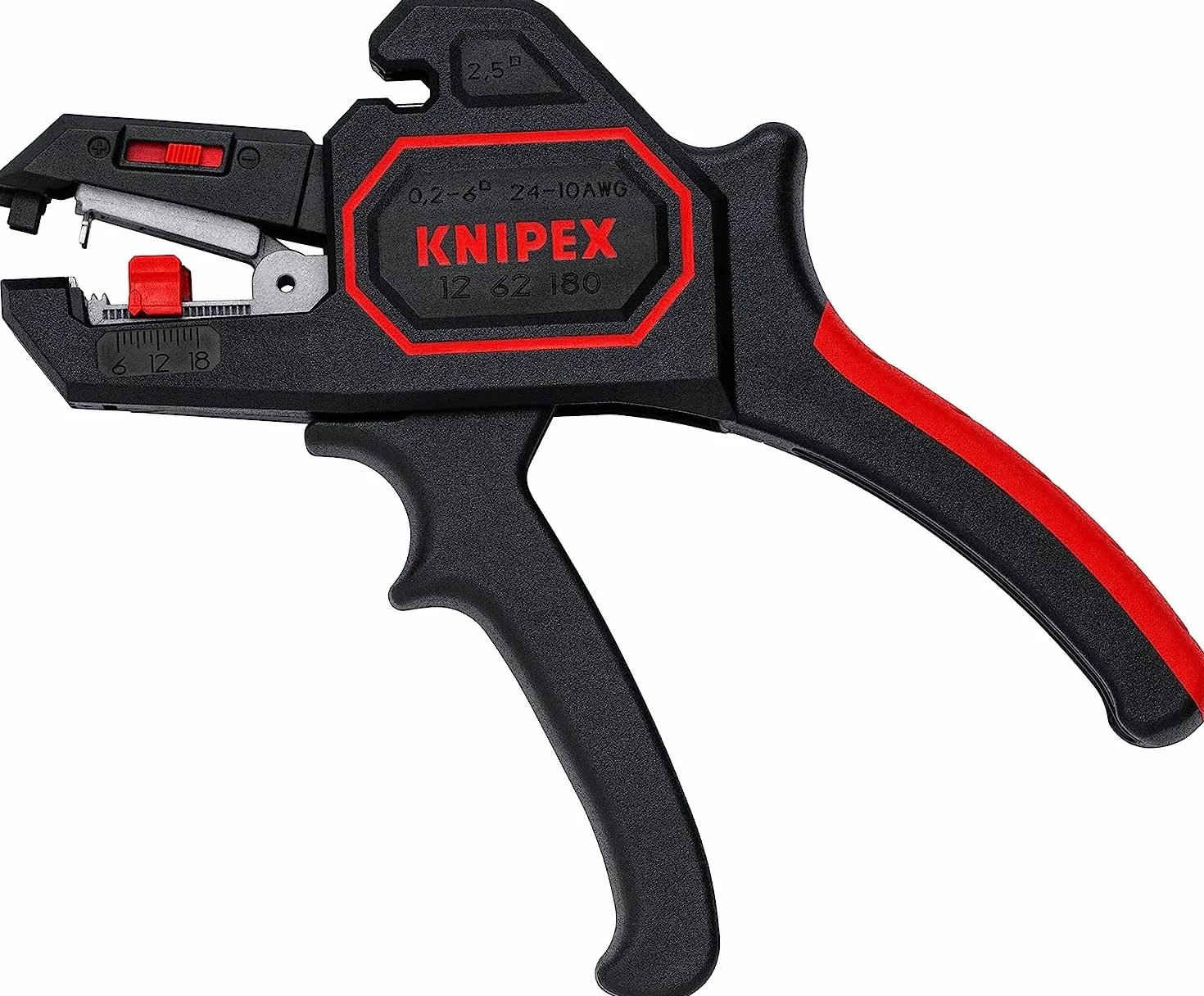 Knipex Automatyczne szczypce do ściągania izolacji 180 mm karta do sprzedaży w systemie (samoobsługi/blister) 12 62 180 SB