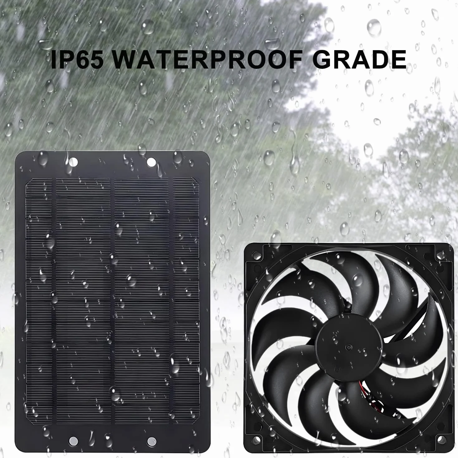 Solarny Wentylator Wyciągowy 12 V 10 W, Podwójny Wodoszczelny z Paneli Słonecznych do Małych Kurników, Szklarni, Szopy, Domków dla Zwierząt