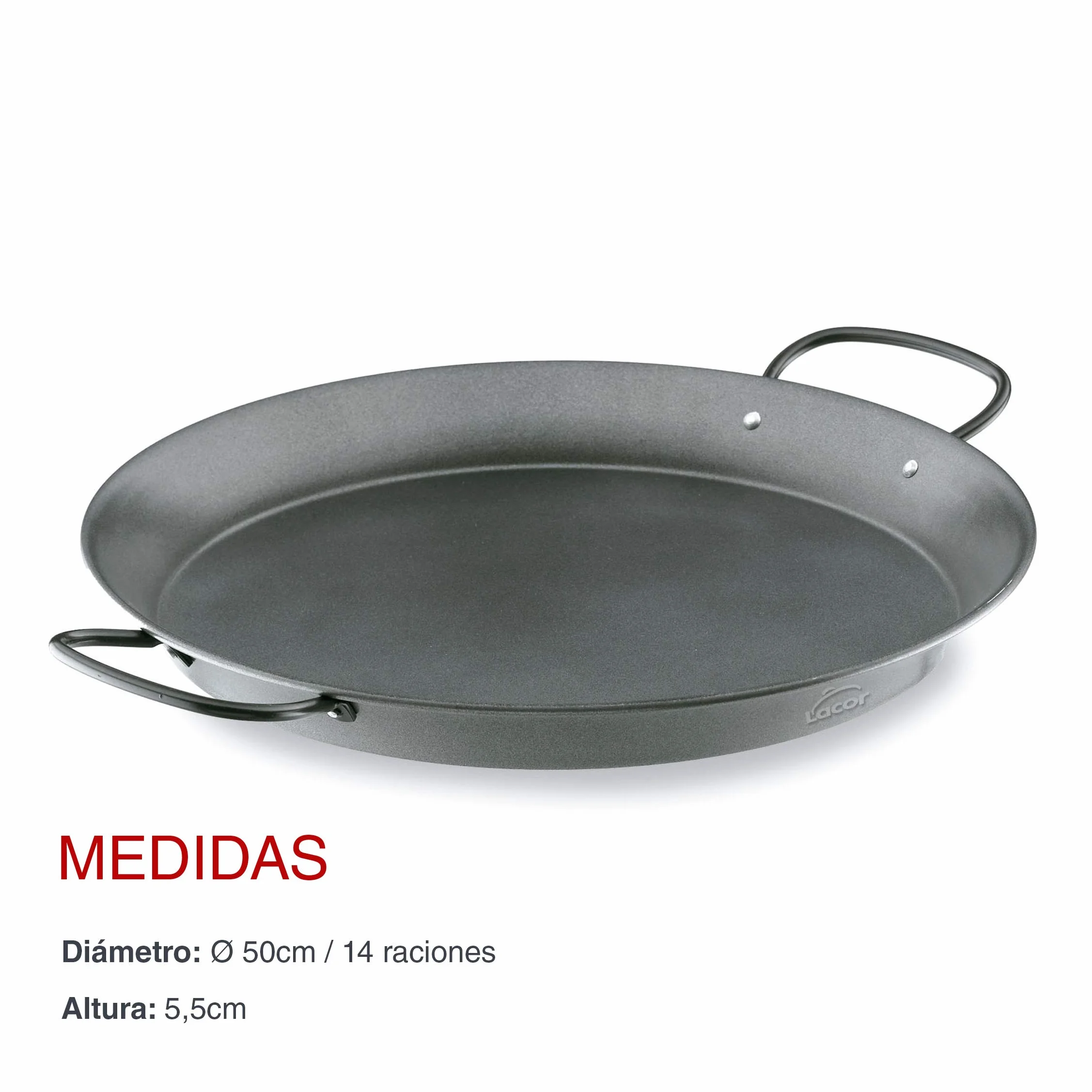 LACOR 60149 Patelnia do paeli, nieprzywierająca, 50 cm S
