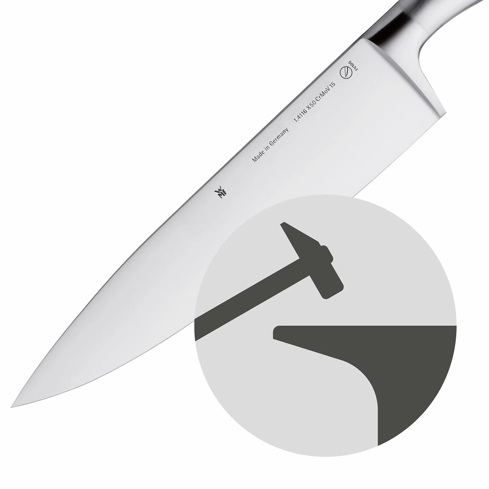 WMF Nóż do chleba 19 cm srebrny