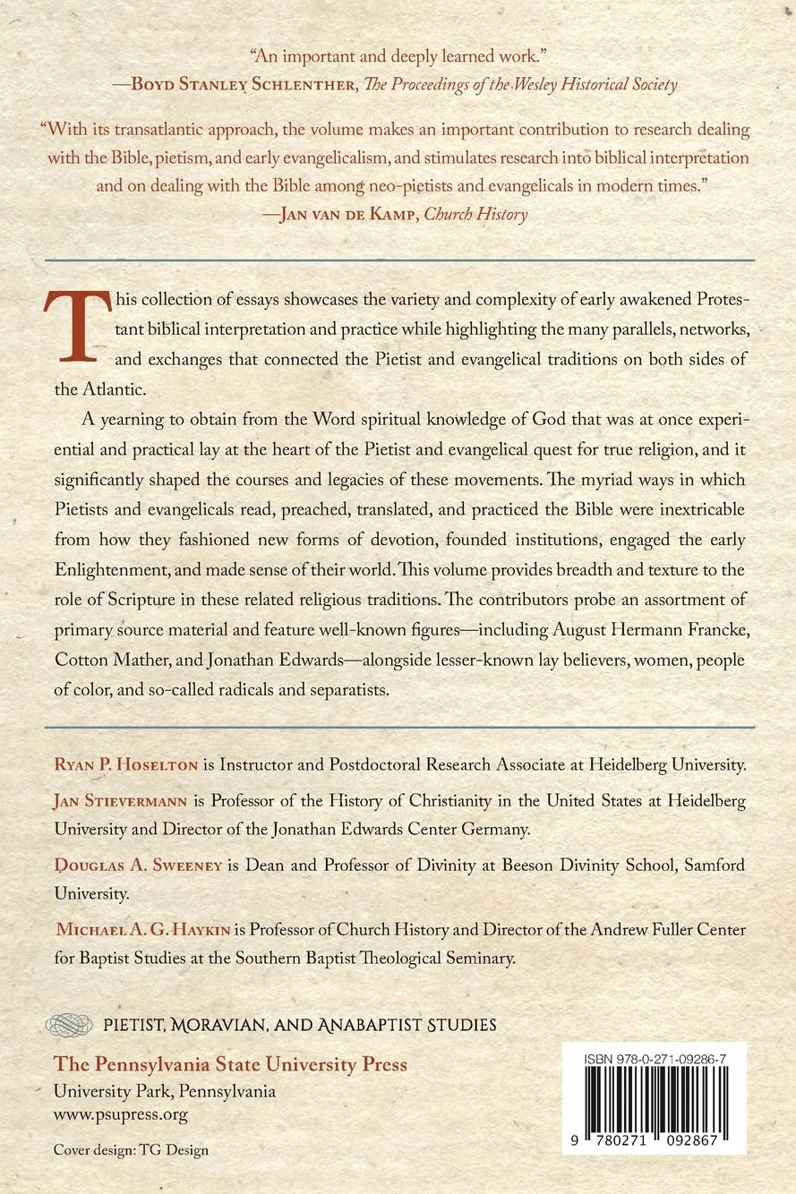 The Bible in Early Transatlantic Pietism and Evangelicalism