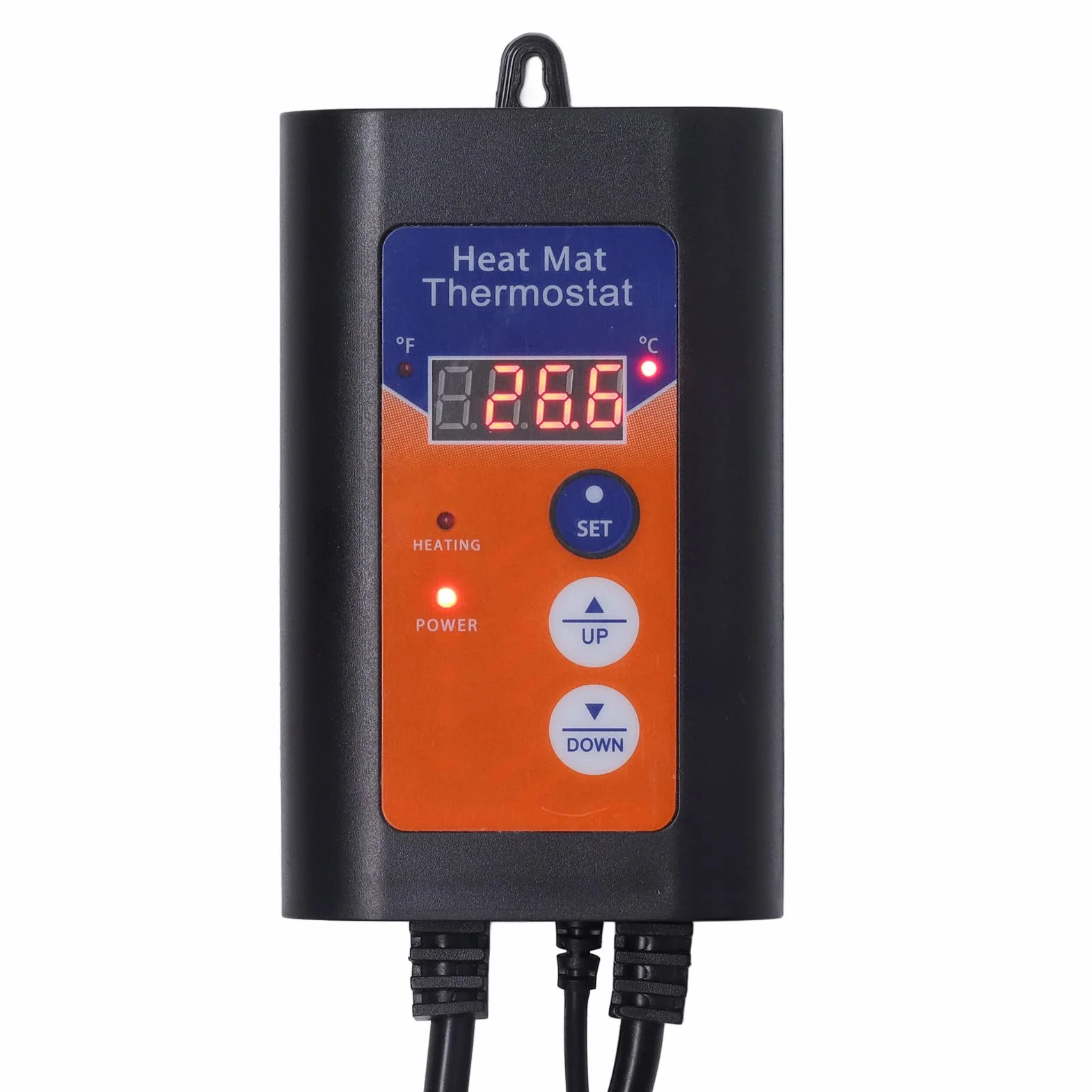 Cyfrowy termostat maty grzewczej, LED 1000W Fahrenheita Celsjusza Cyfrowy regulator temperatury przełączany mata ciepła sadzonki do kiełkowania nasion(#2)