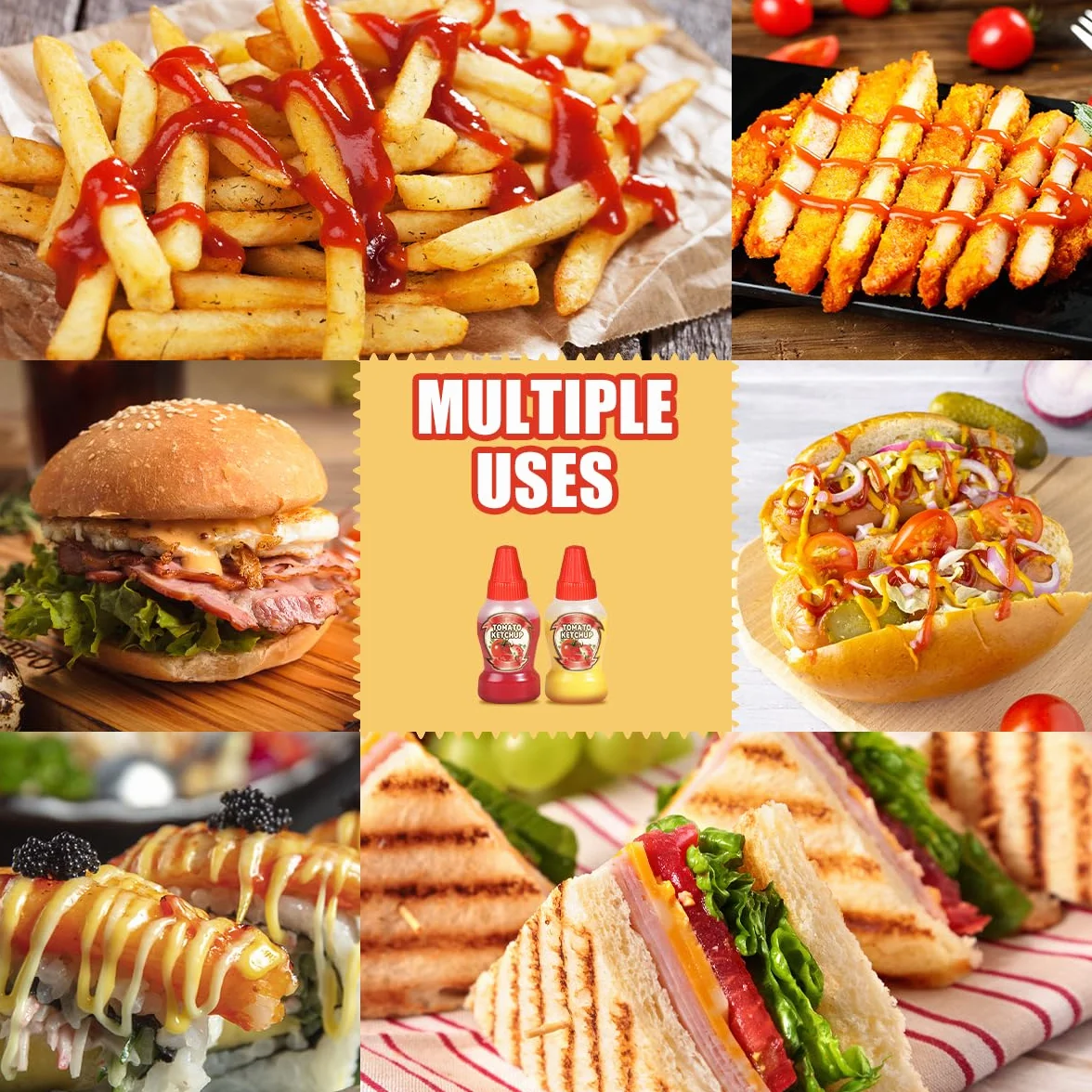 Sopito Butelki do wyciskania 40 ml 6 sztuk mini shaker do dressingu