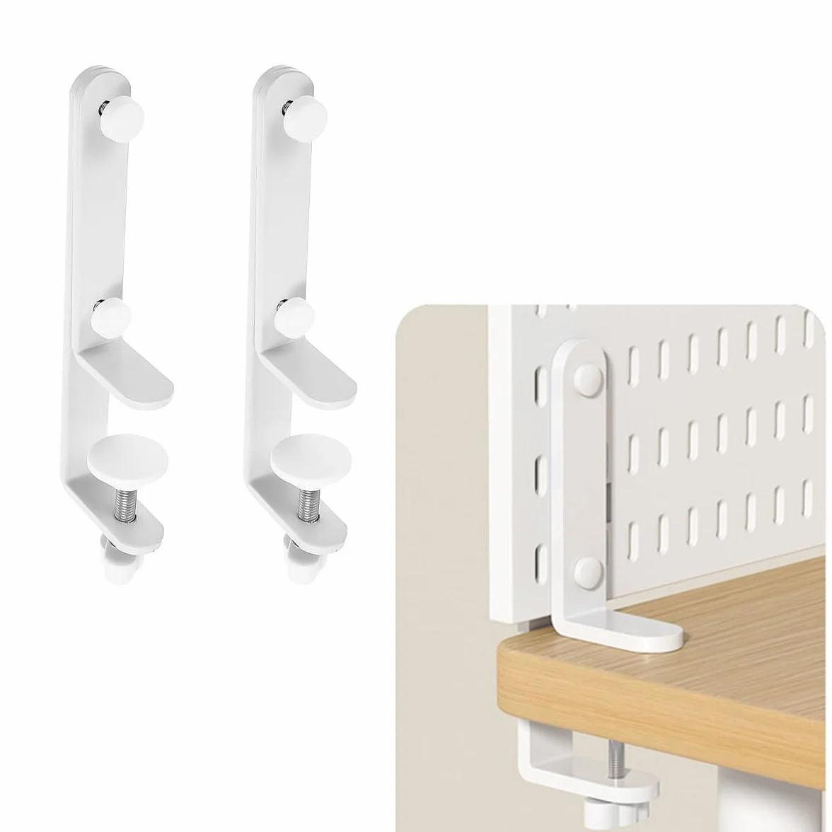 2 szt. Pegboard uchwyt na biurko montaż stołowy złącze tarcza uchwyt wspornik Pegboard narzędzie instalacyjne biały