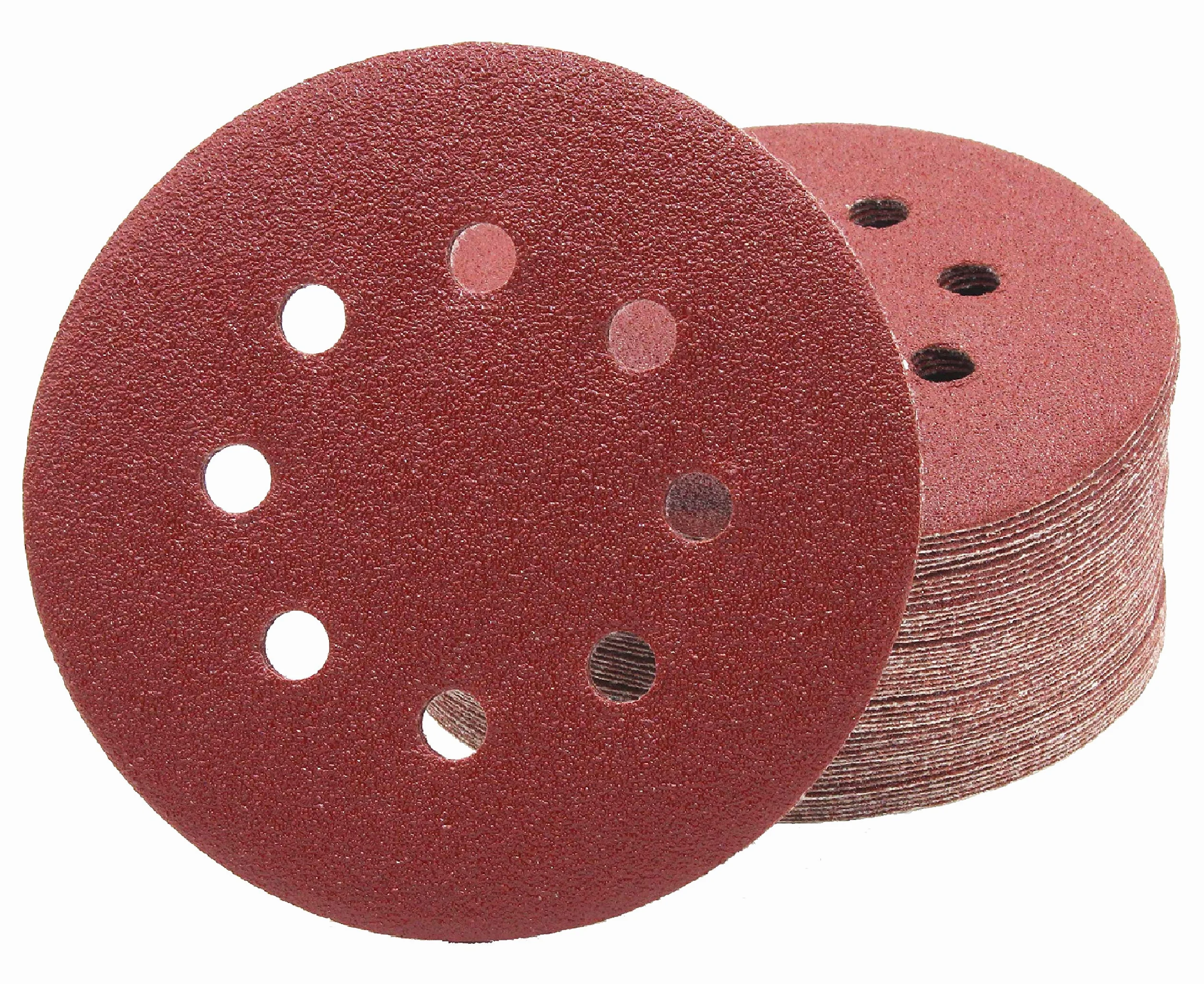 Profesjonalne tarcze szlifierskie │ 50 sztuk │ 8 otworów │ Ø 125 mm │ ziarno 120 │ do szlifierek mimośrodowych │ arkusze szlifierskie │ papier ścierny │ podkładki szlifierskie
