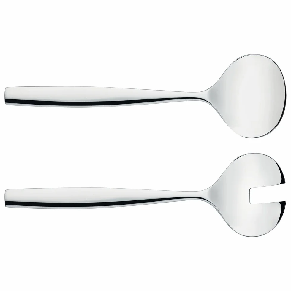 Alessi Sztućce sałatkowe Dressed, stal nierdzewna, srebrne, 29,5 cm, 2 sztuki