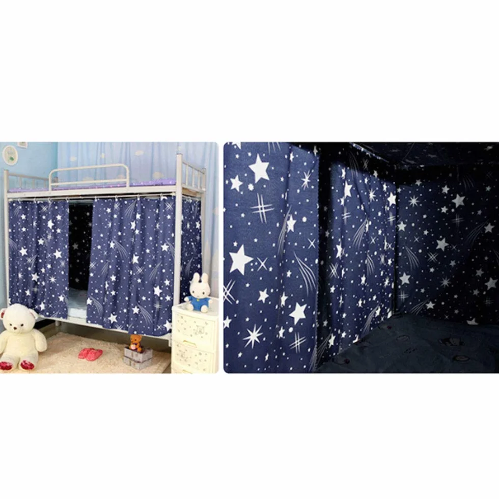 LA HAUTE baldachim na łóżko pojedyncze, łóżko piętrowe, zasłona do akademika, zaciemniająca tkanina, moskitiera, pościel, namiot (Galaxy Starry 1,5 x 2 m)