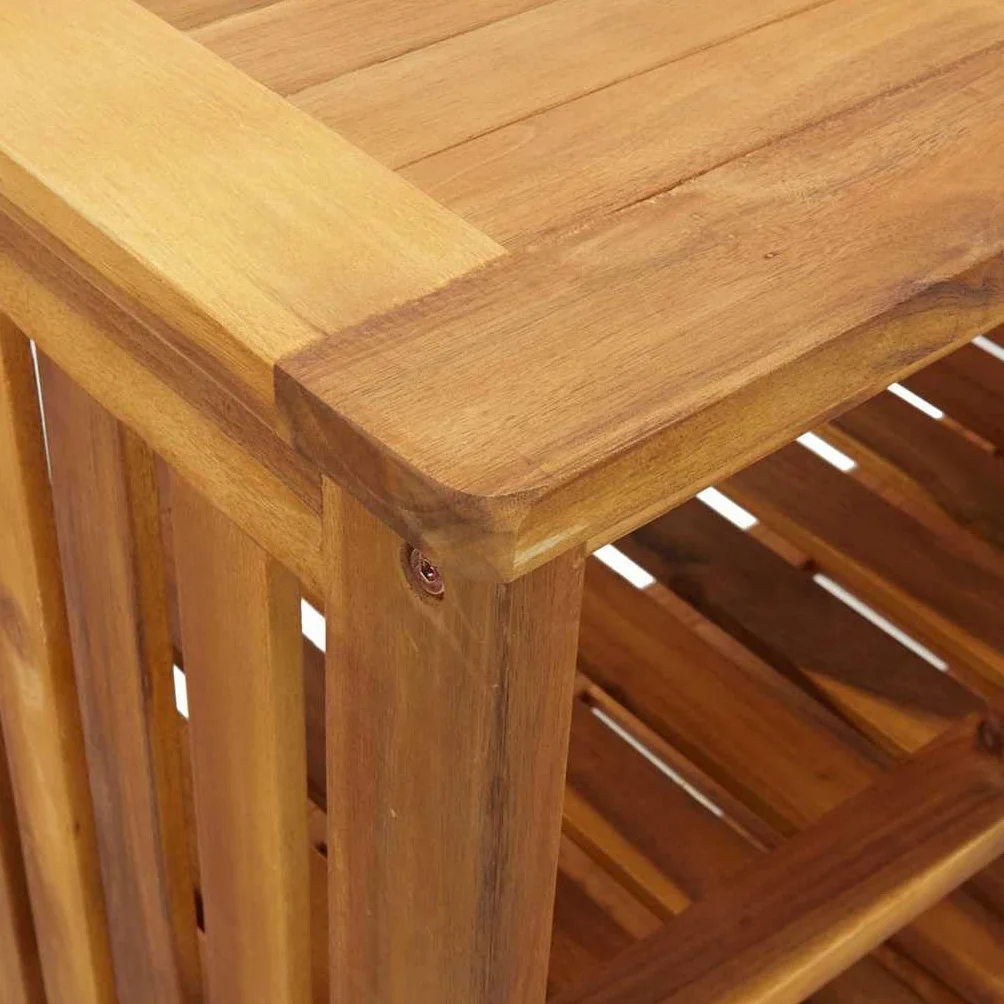 vidaXL Szafka ogrodowa Naturalny 90 x 40 x 90cm Lite Drewno Akacji, Ogród i taras, prostokątny, solidny kredens z akacji, nowoczesny, na narzędzia, meble odporne na warunki