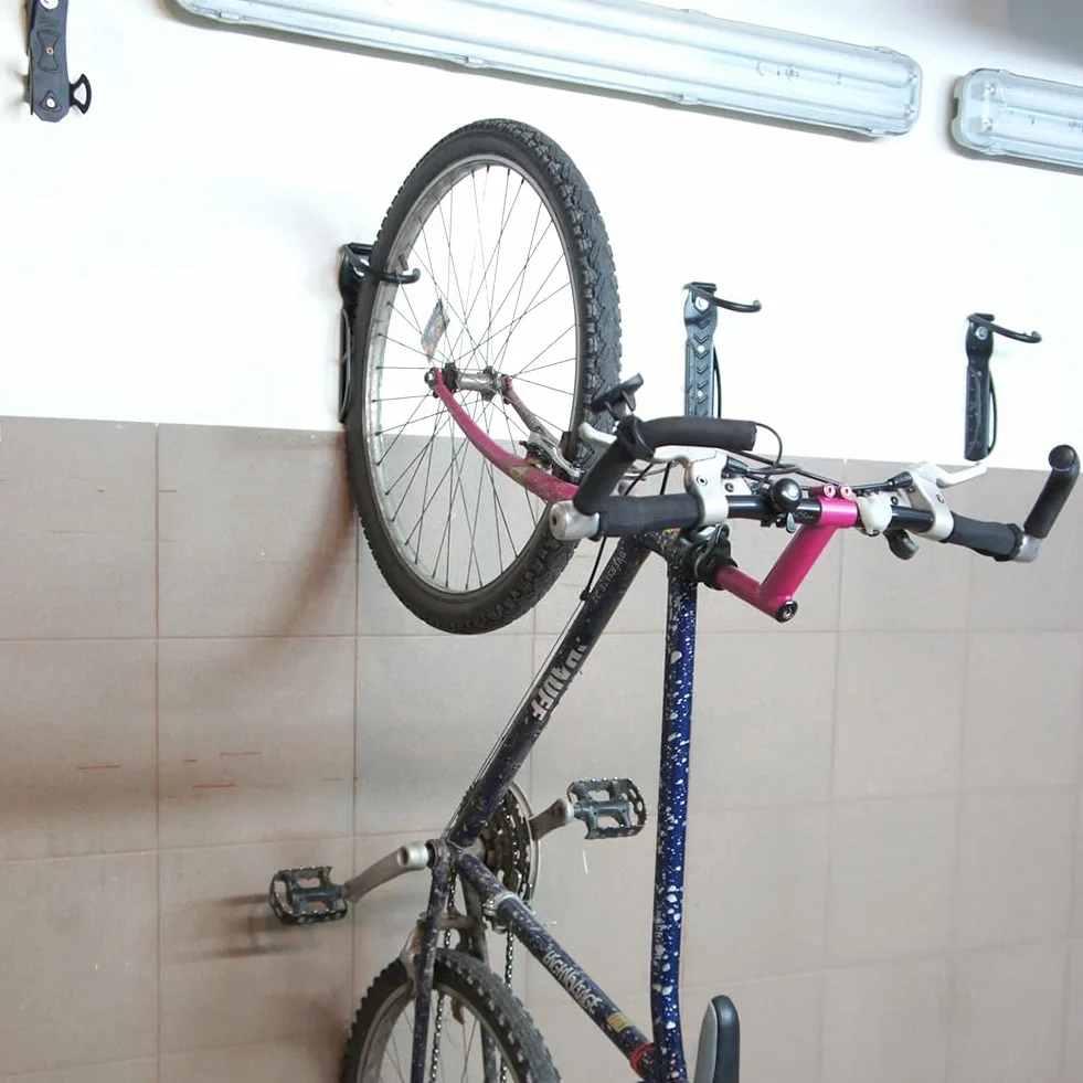 Uchwyt na rower ścienny, uchwyt ścienny do roweru, 2 sztuki ścienny wieszak rowerowy, pionowy hak rowerowy, pionowy uchwyt rowerowy, ścienny hak rowerowy, uchwyt na rower ścienny