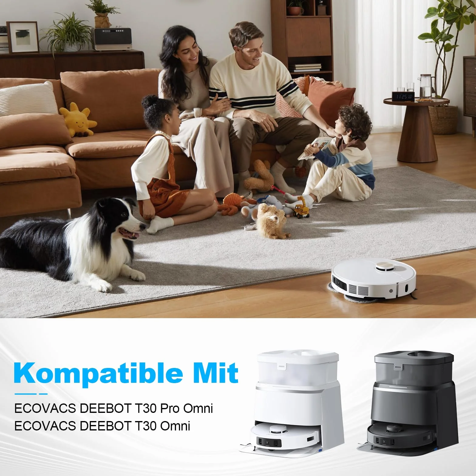 24 sztuki akcesoriów do robota odkurzającego Ecovacs Deebot T30 Omni / T30 Pro, akcesoria do odkurzaczy zawiera 1 główną szczotkę, 4 filtry, 6 worków do kurzu, 6 ściereczek do wycierania, 6