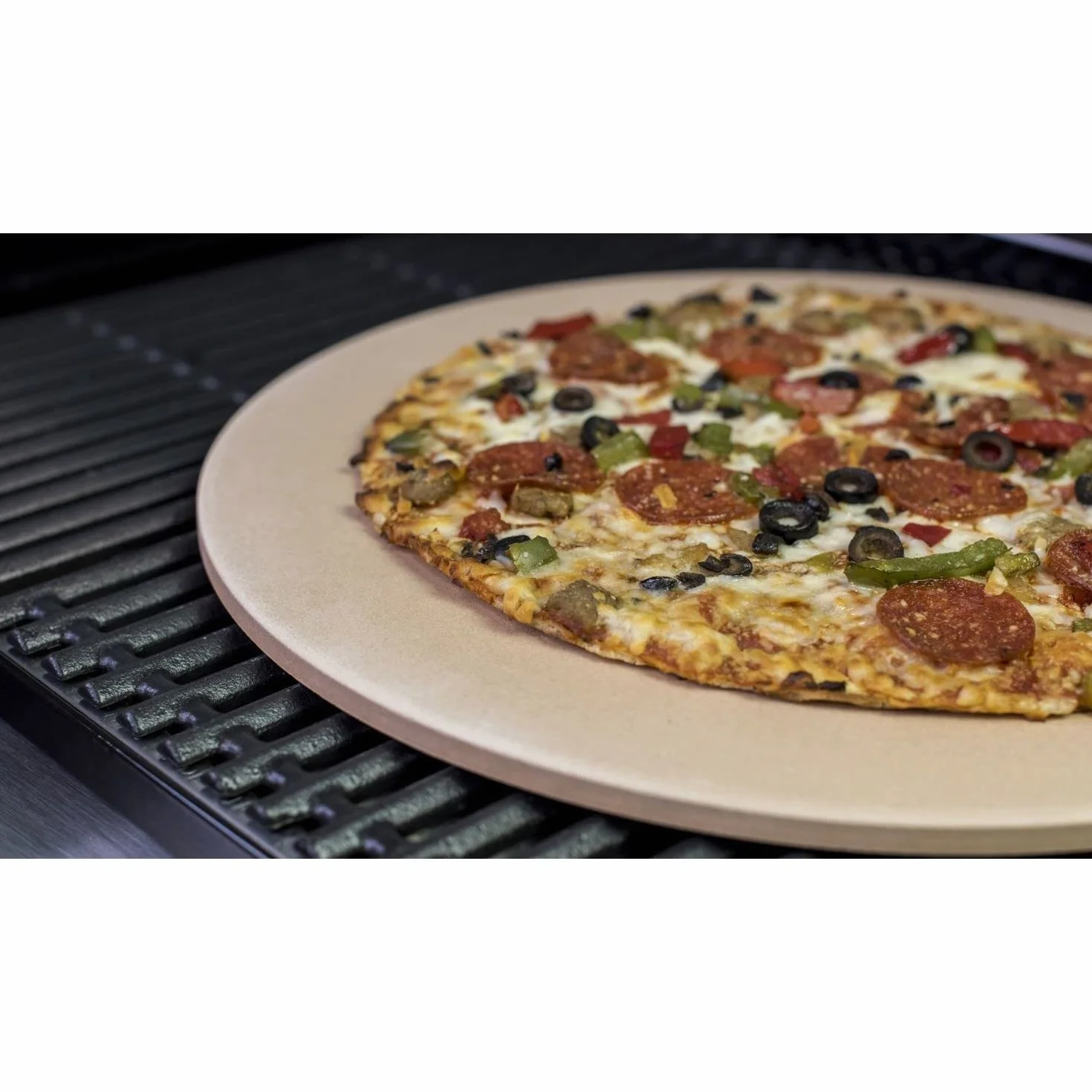 Char-Broil 140 513 - Zestaw kamieni do pizzy (kamień i skórka), 7,2 x 41,7 x 49 cm