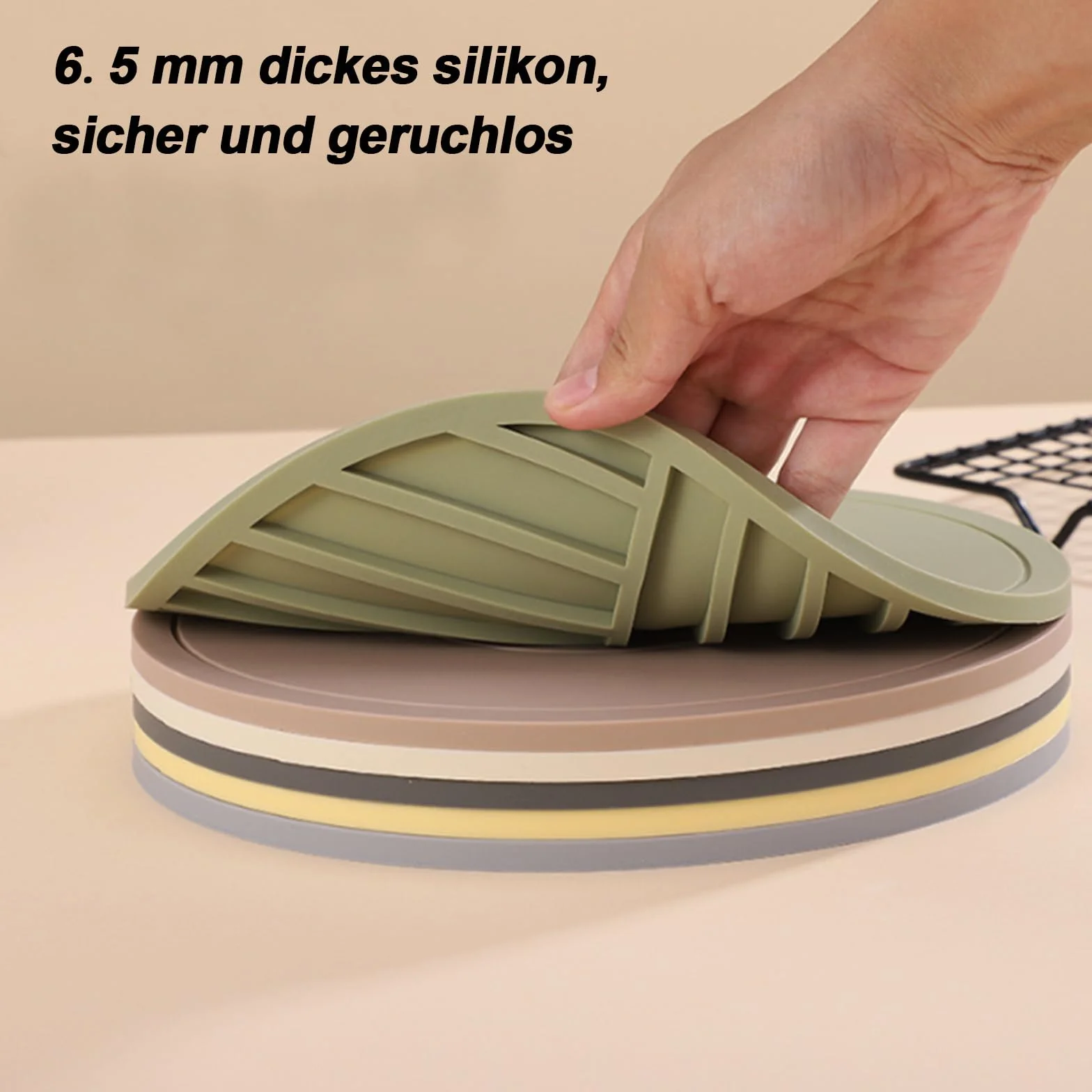 Silikonowe podkładki pod garnki okrągłe 5 sztuk