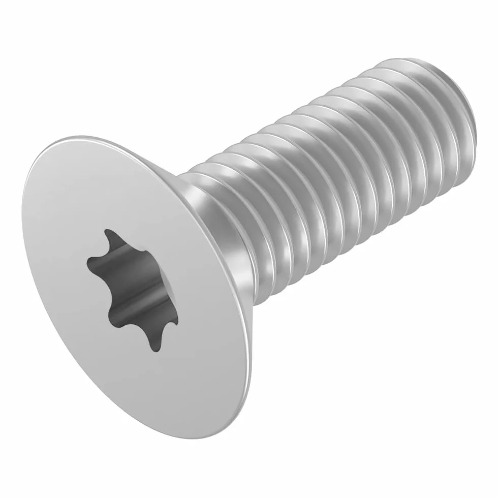 SECCARO Śruba wpuszczana M3,5 x 8 mm, stal szlachetna V2A VA A2, ISO 14581, sześciokątny okrągły (TX), pełny gwint, 20 sztuk