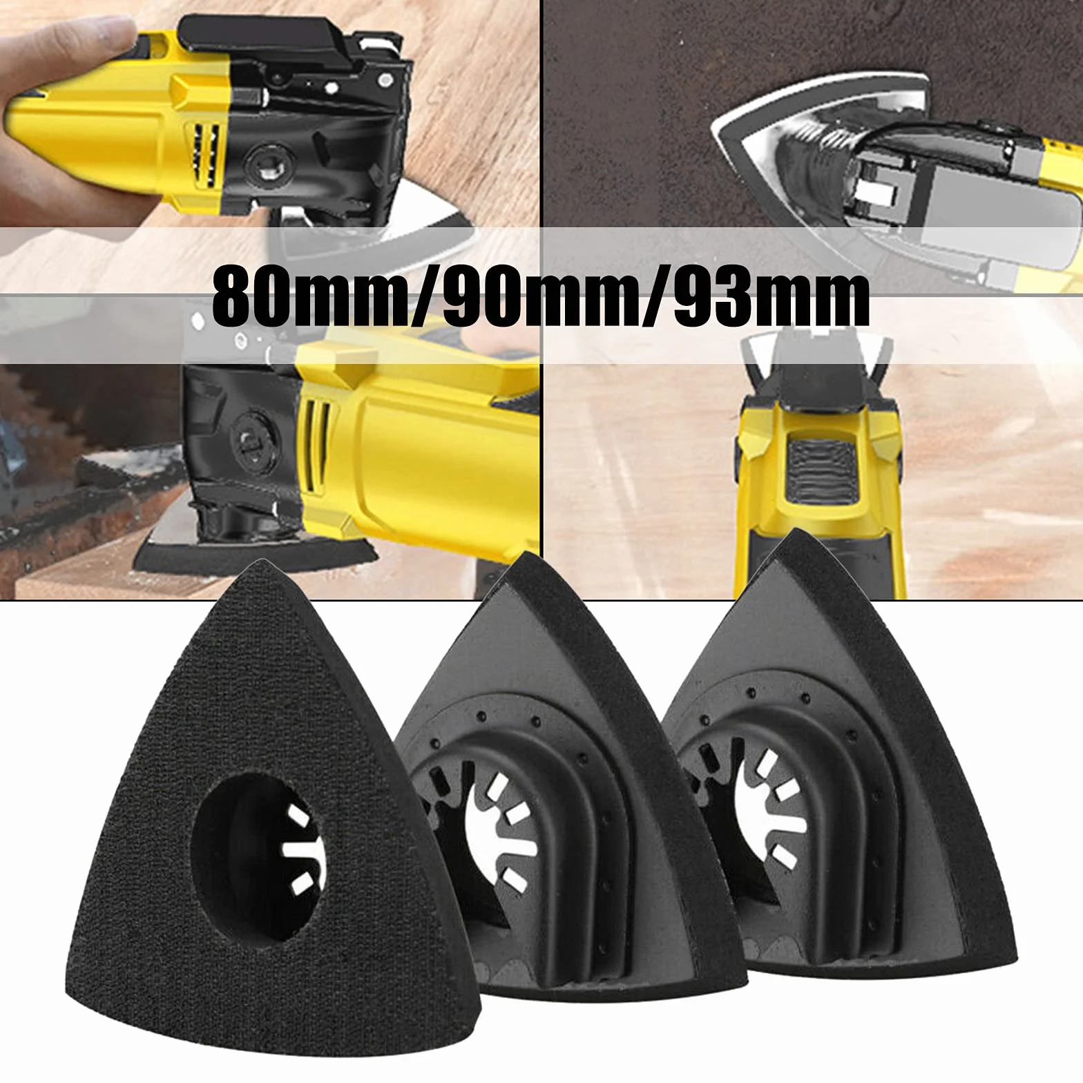 Szlifierka Delta, płyta szlifierska, narzędzie wielofunkcyjne, papier ścierny, akcesoria do drobnego Bosch Parkside Ryobi Worx Workzone, 4 sztuki (90 mm)