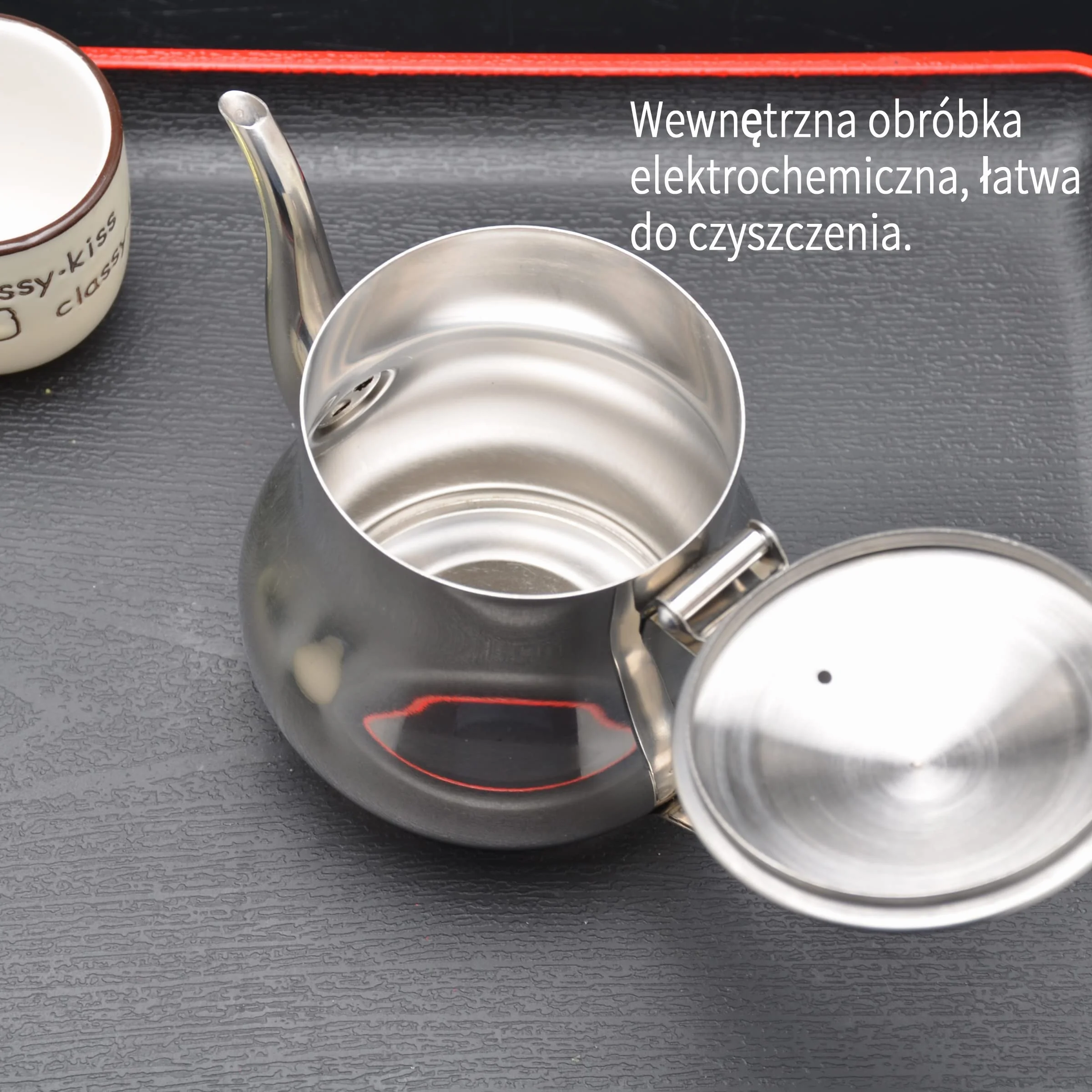 SANQIAHOME 360 ml dzbanek do herbaty ze stali nierdzewnej