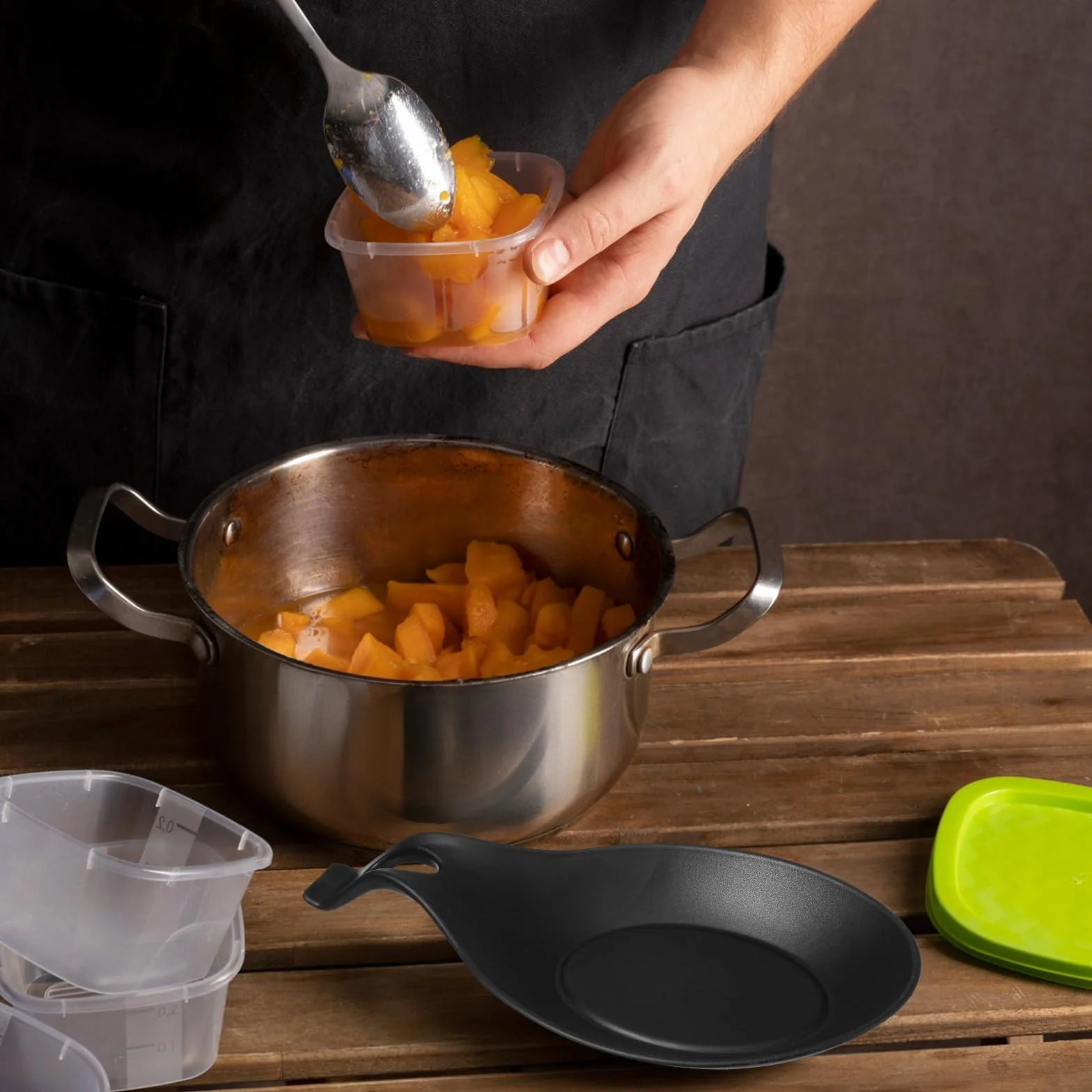 4 silikonowe półki na łyżki, silikonowe półki, odporne na wysokie temperatury, do kuchni, domu, restauracji, łyżki kuchenne, łyżki, łopatki, widelce