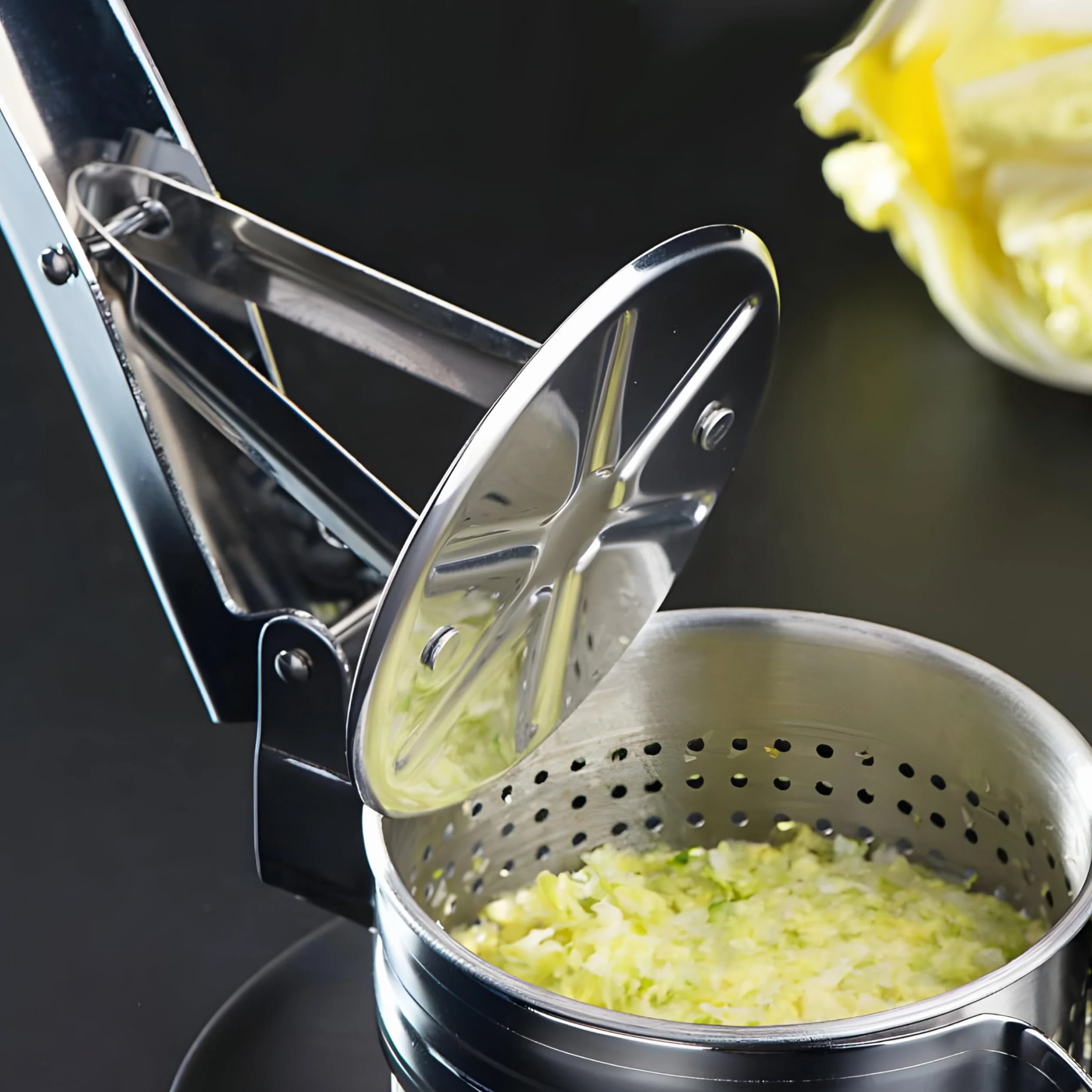 Retoo Praska do ziemniaków ze stali nierdzewnej, tłuczek do puree, wielożyłowa prasa