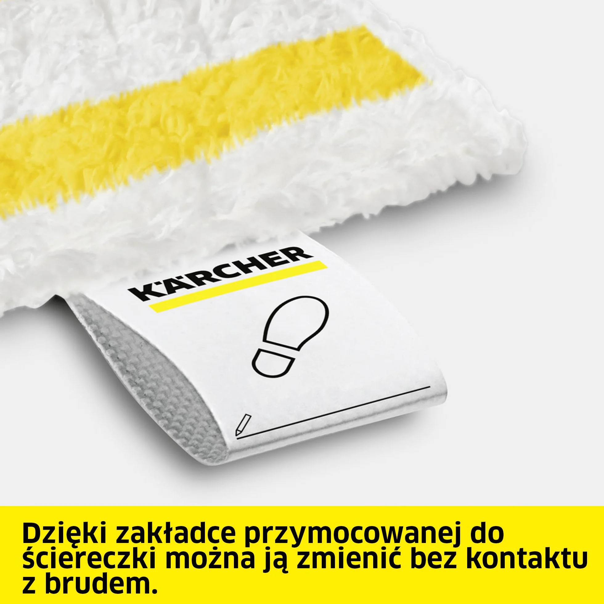 Kärcher zestaw uniwersalnych ściereczek podłogowych EasyFix, 2 chłonne ściereczki z ultracienkiego włókna, łatwe do zamocowania, oryginalne akcesoria do dyszy EasyFix parownic Kärcher