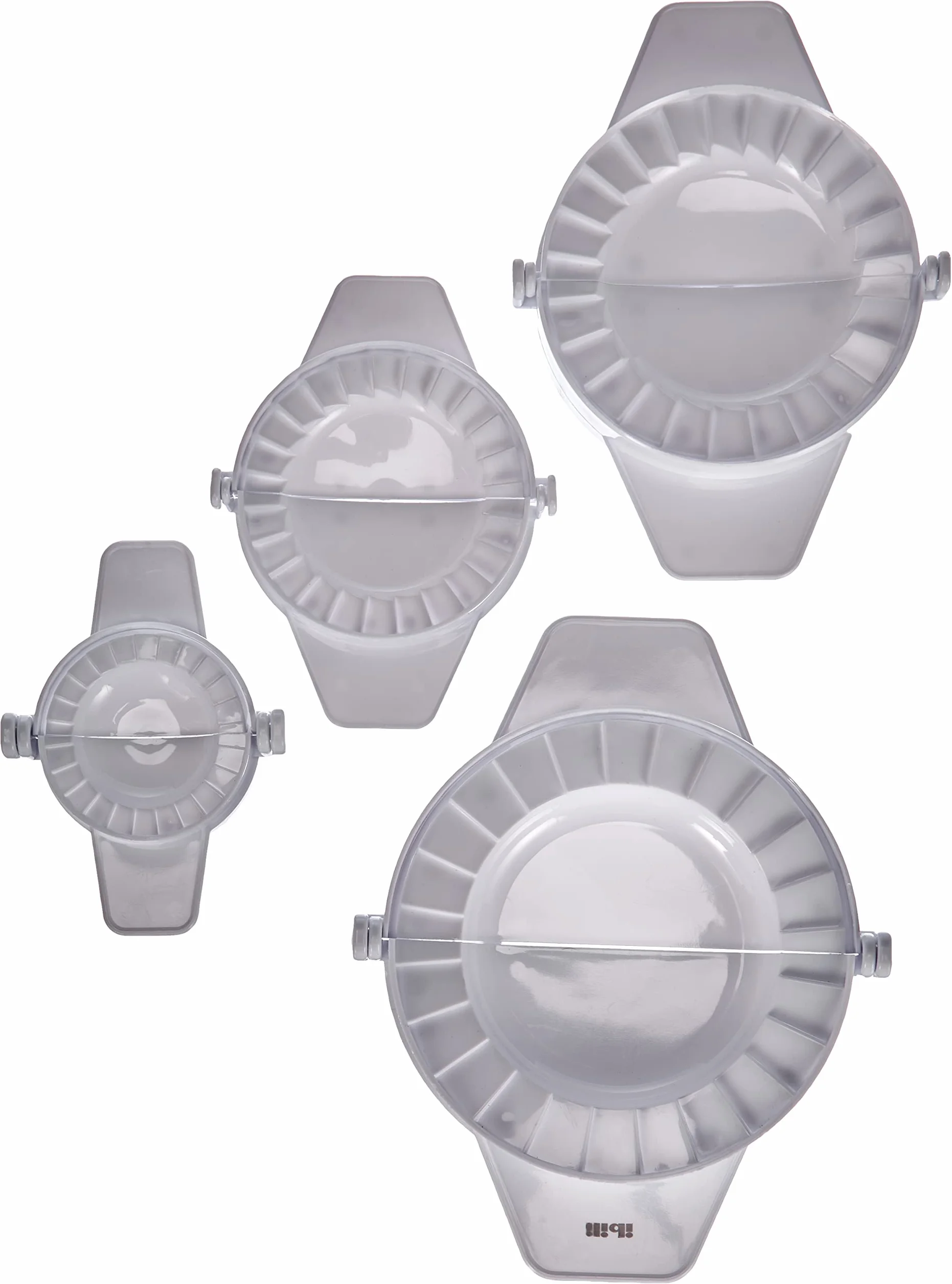 IBILI Zestaw 4 foremek do pierogów Ravioli Empanadas Press Mold 4 rozmiary 5,9/9 cm