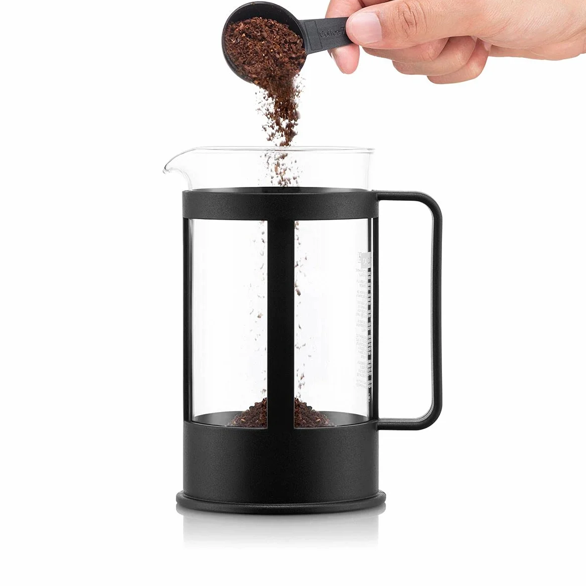 Bodum 1784-01 KENYA zaparzacz do kawy (system prasy Franch, nadaje się do mycia w zmywarce), czarny, 0,5 l, 4 filiżanki