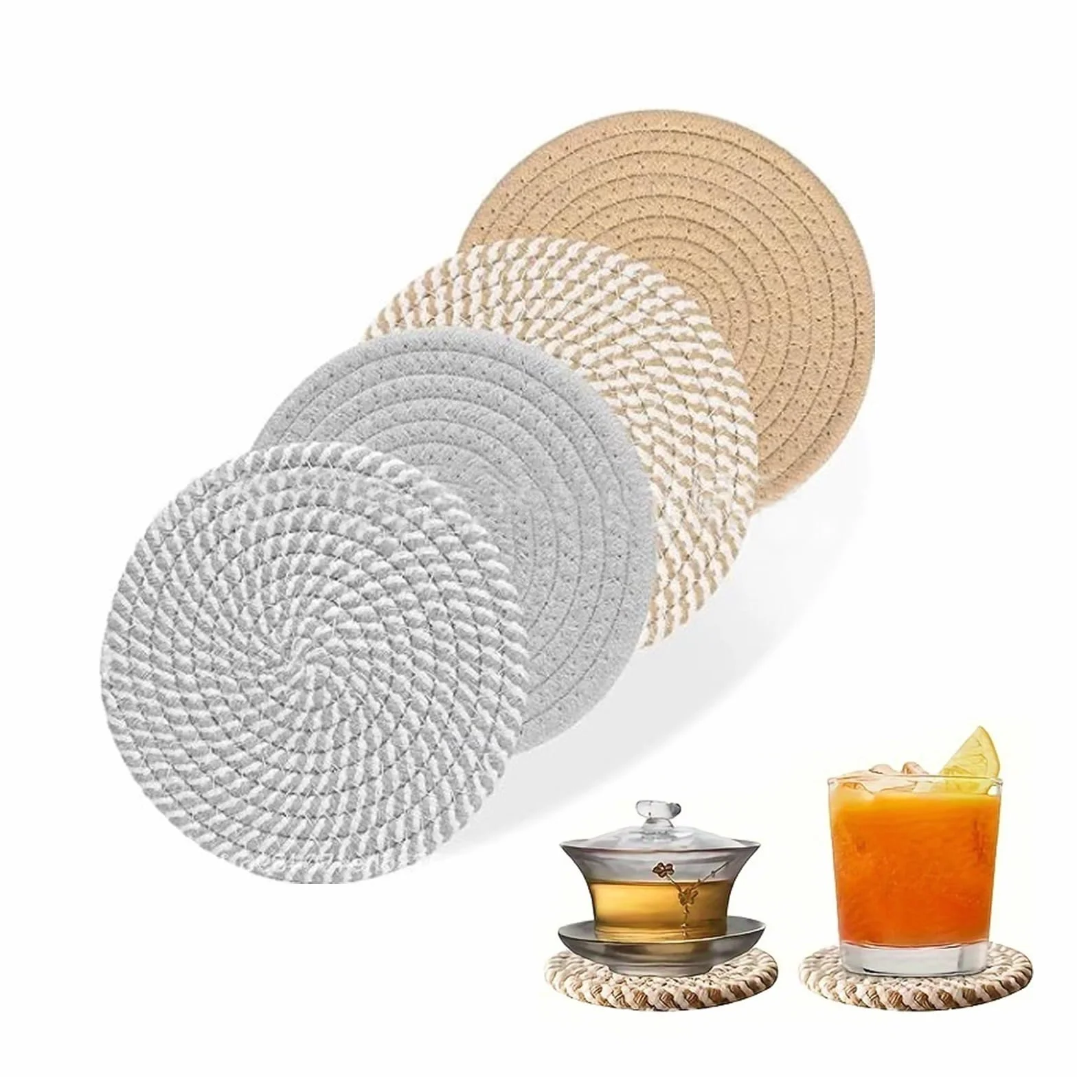 Podkładki pod garnki okrągłe 18 cm zestaw 4 sztuk