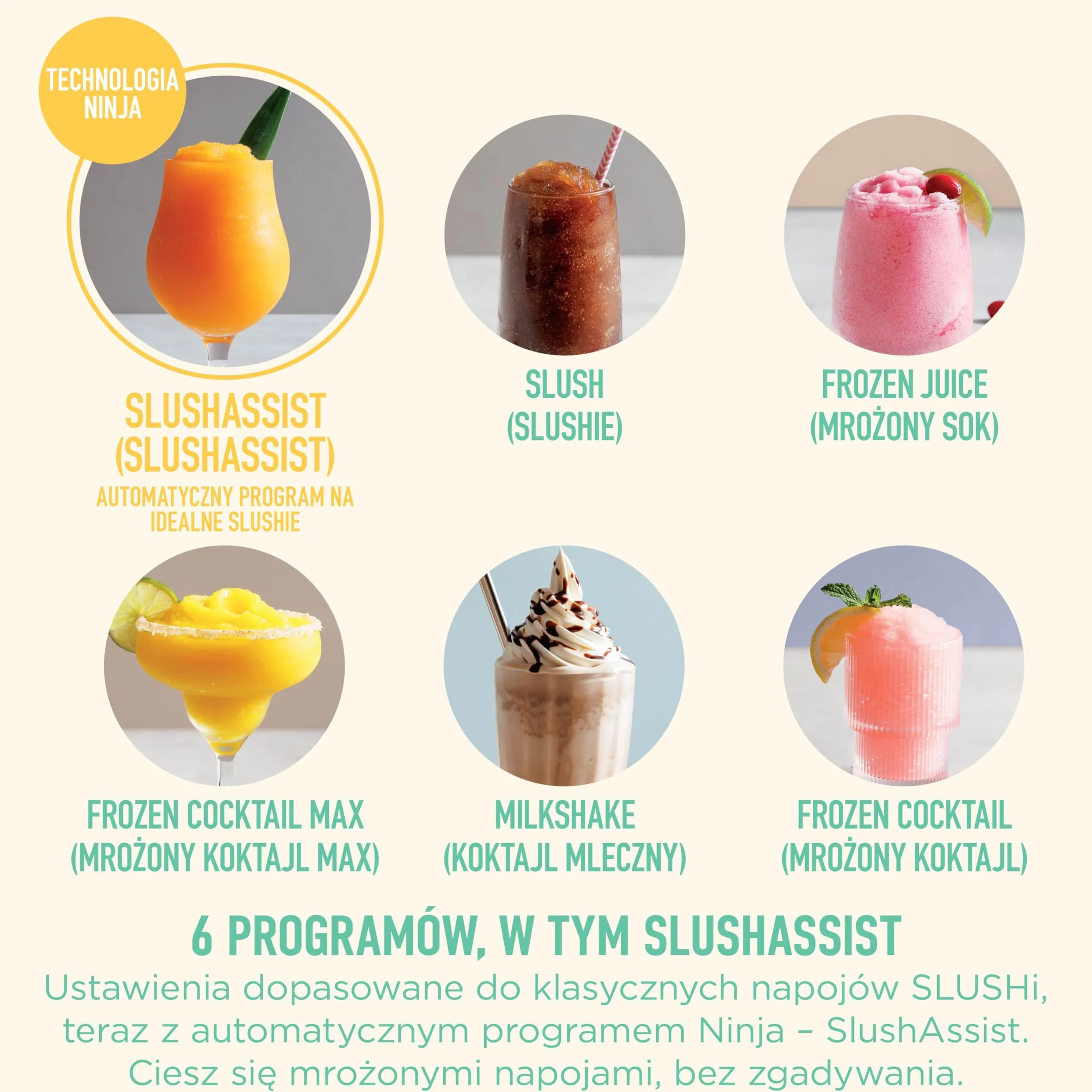 Ninja SLUSHi XL wielofunkcyjna maszyna do mrożonych napojów z technologią SlushAssist, Bardzo duża pojemność 3,7l (maks. napełnienie 2840 ml), Przygotuj slushie, mrożone koktajle itp., Mocha FS601EUBR