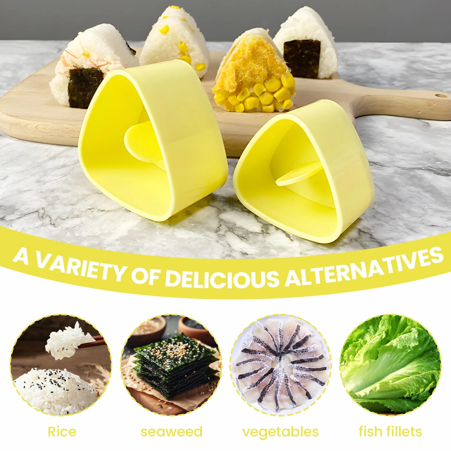 Foremki Onigiri 6 sztuk trójkątne forma do sushi kulek ryżowych