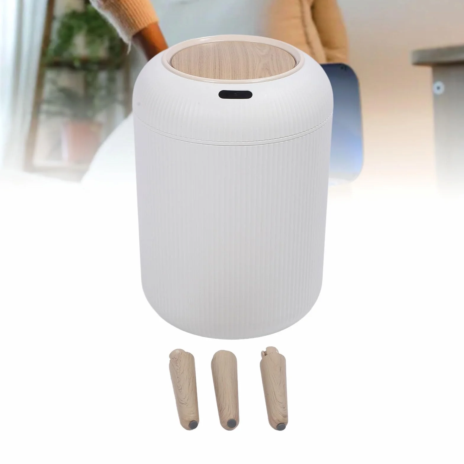 Kosz na śmieci Smart Sensor Kosz na śmieci z Czujnikiem, Wodoodporny, Bezdotykowy, Automatyczny, Odpowiedni do łazienek i Kuchni, w Kolorze ciemnozielonym. (WHITE)