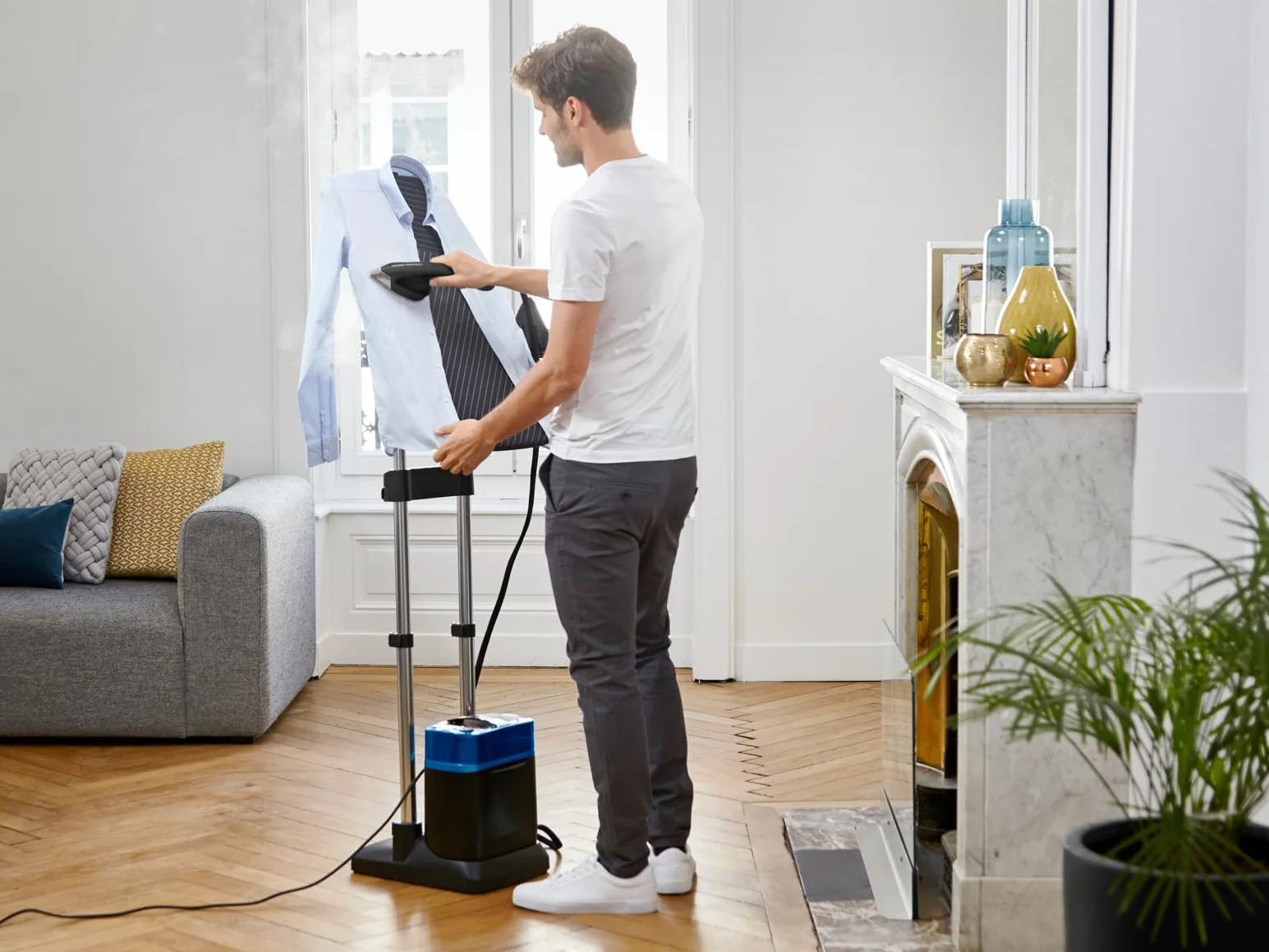 TEFAL System do prasowania stacja IXEO POWER QT2022, 3 Pozycje Smart Board, Ciśnienie 5,8 bar, Technologia Wysokociśnieniowej Pary, Czarny