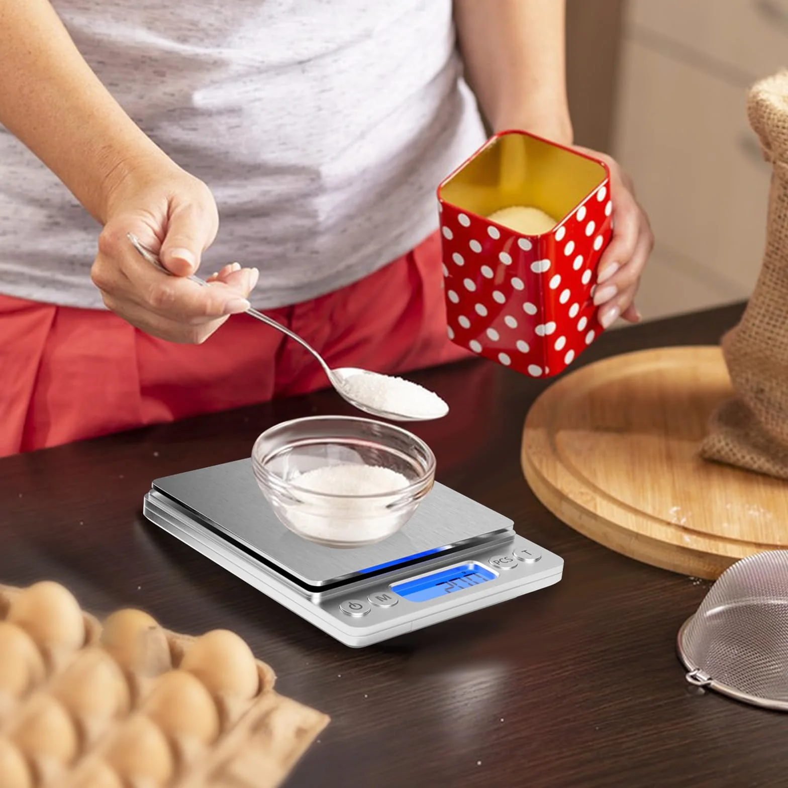 Gvolatee Cyfrowa Waga kuchenna 3kg/0.1g