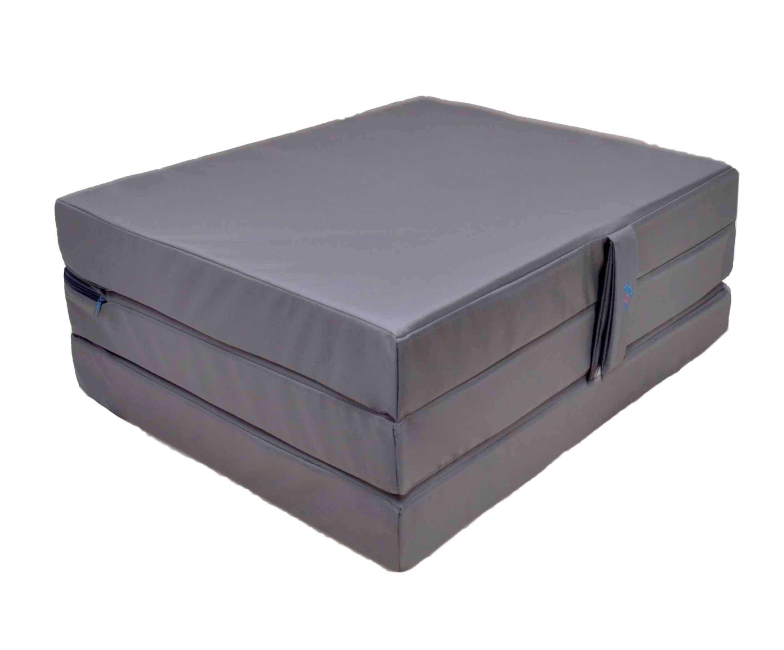 Składany materac 200x60x10 cm Wodoodporny Materac Kempingowy, 3-częściowy, Łóżko polowe, dla gości, Materac podłogowy, Materac do spania, kolor szary